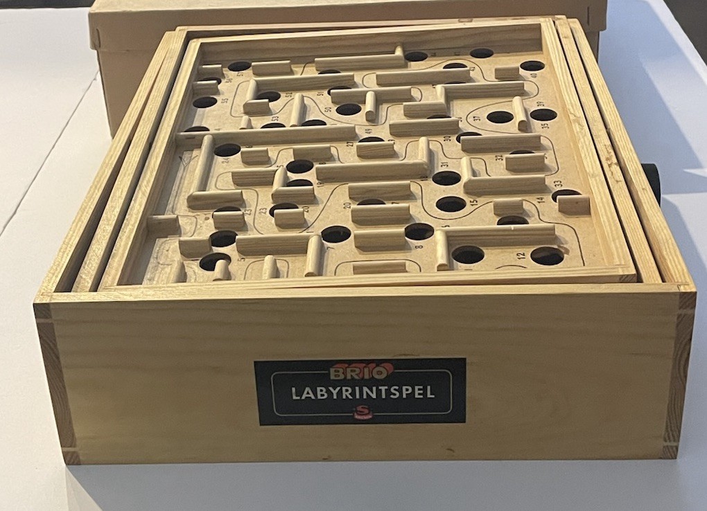 BRIO Labyrinth Wooden Maze Game Sweden 18376 Labyrintspel With Original Box