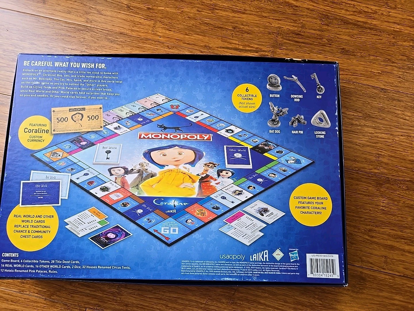 Monopoly Coraline Board Game LAIKA 100% Complete – Excellent Condition, Box Wear