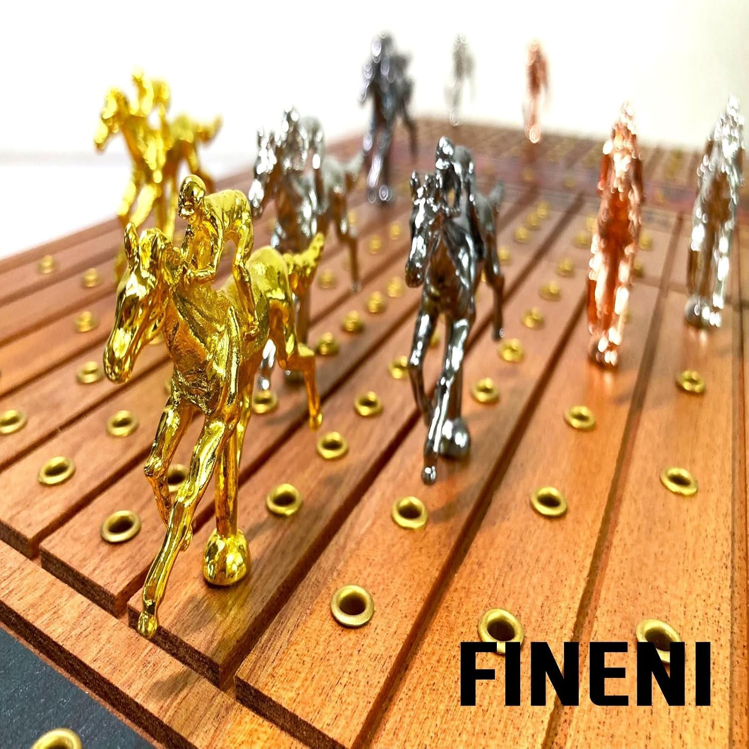 Horse Racing Game for Adults, Foldable Horse Race Board Game with 11 Luxurious M