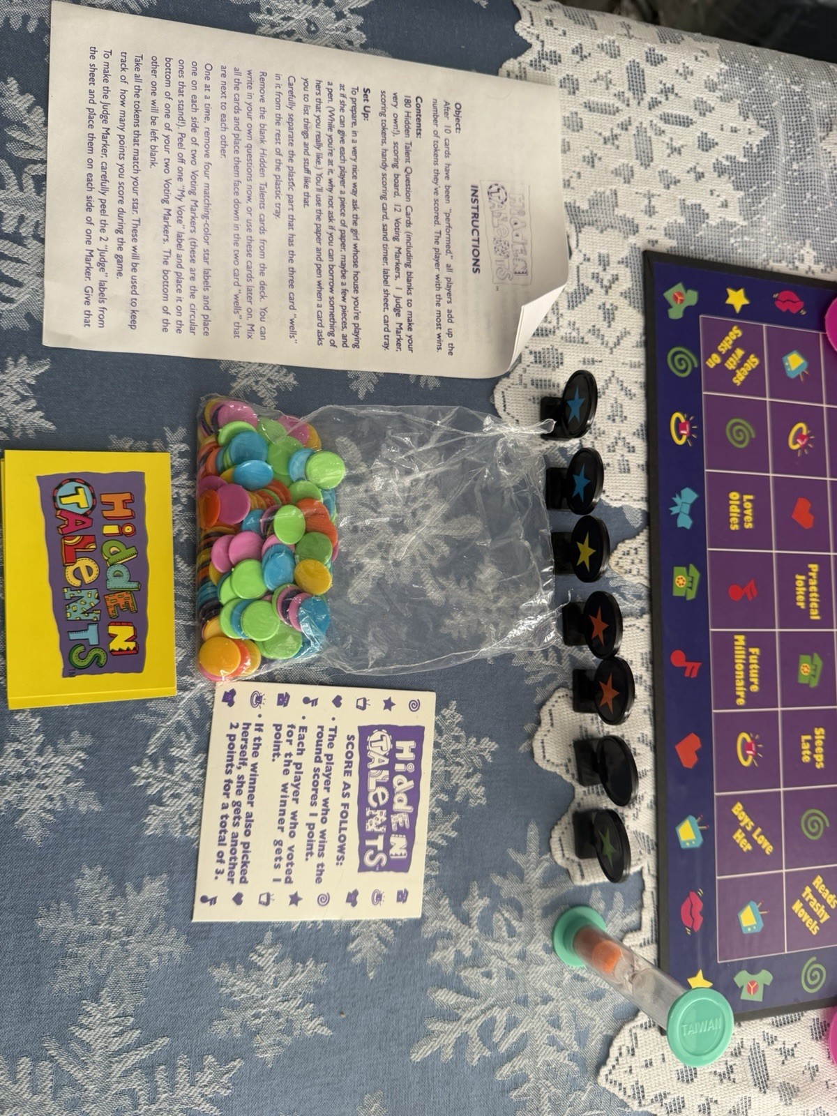 Hidden Talents Board Game 1994 Pressman Sleepover Teen Girl Party Game Incomp.