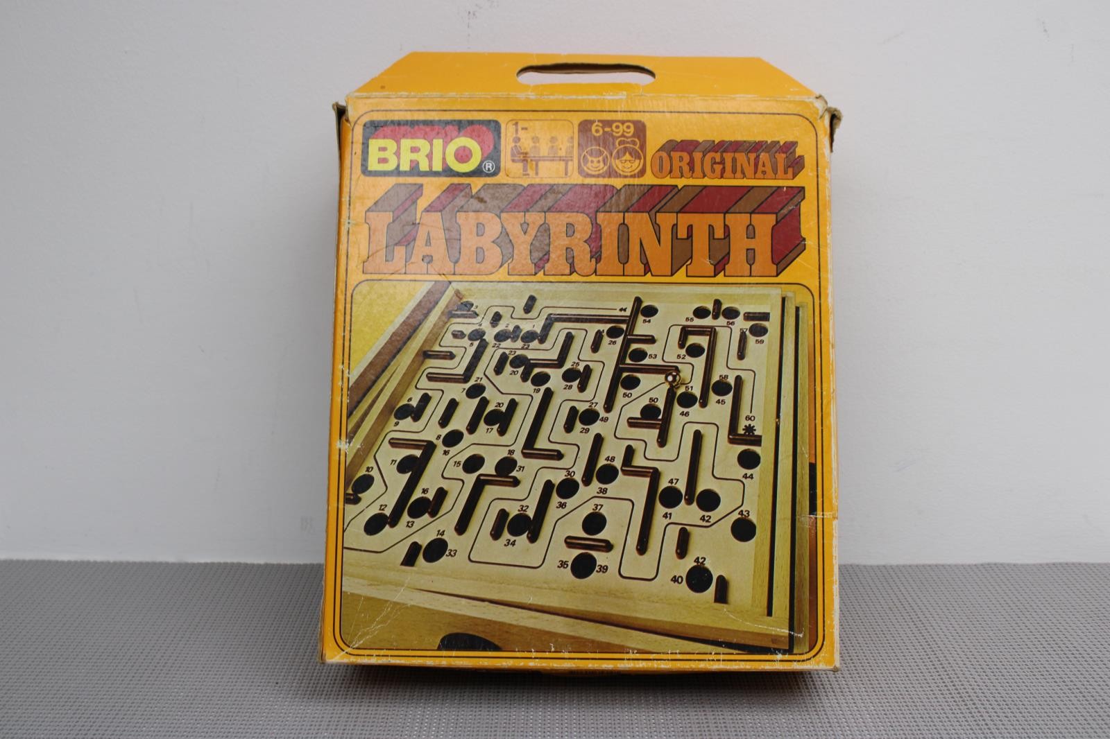 Brio Original Labyrinth Wooden Vintage Maze Roller Ball Game Sweden #35310