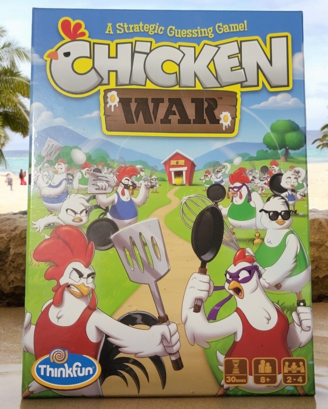 Chicken War Strategy Board Game Guessing Problem Solving Thinkfun 2019 Complete
