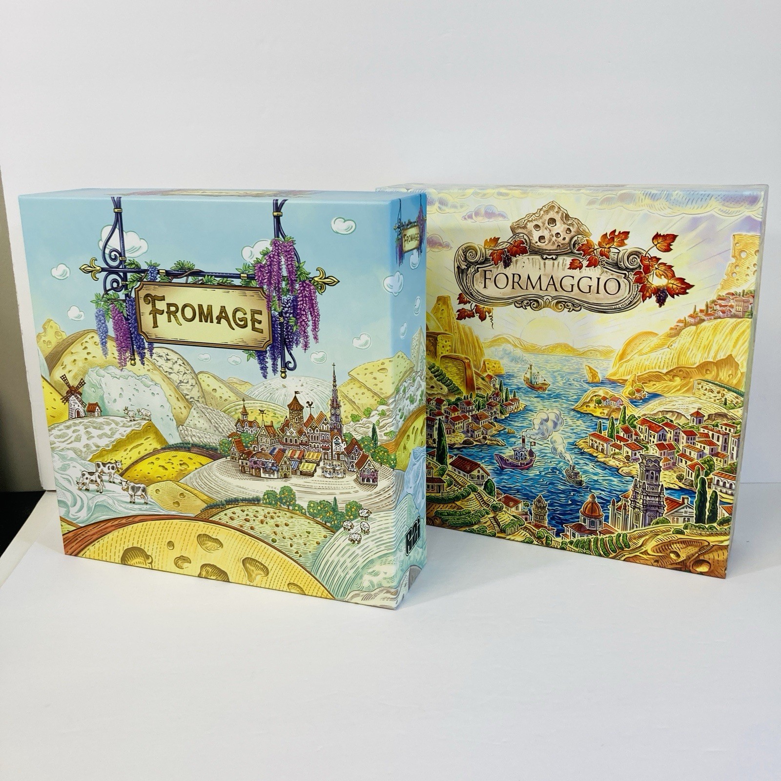 FROMAGE & FORMAGGIO BOARD GAME BUNDLE retail ed. english r2i Complete LIKENEW!