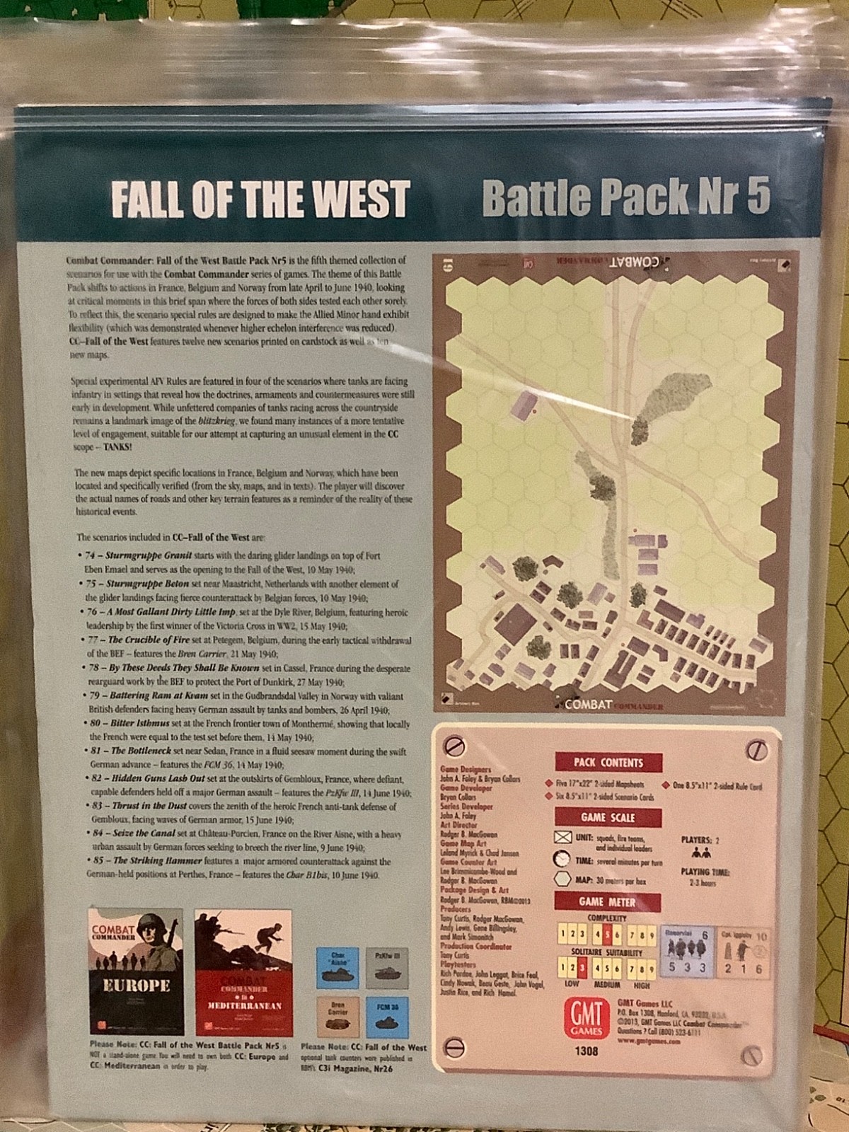 NEW Fall of the West/SEA Lion Combat Commander Battle Packs 5 & 6 GMT WWII