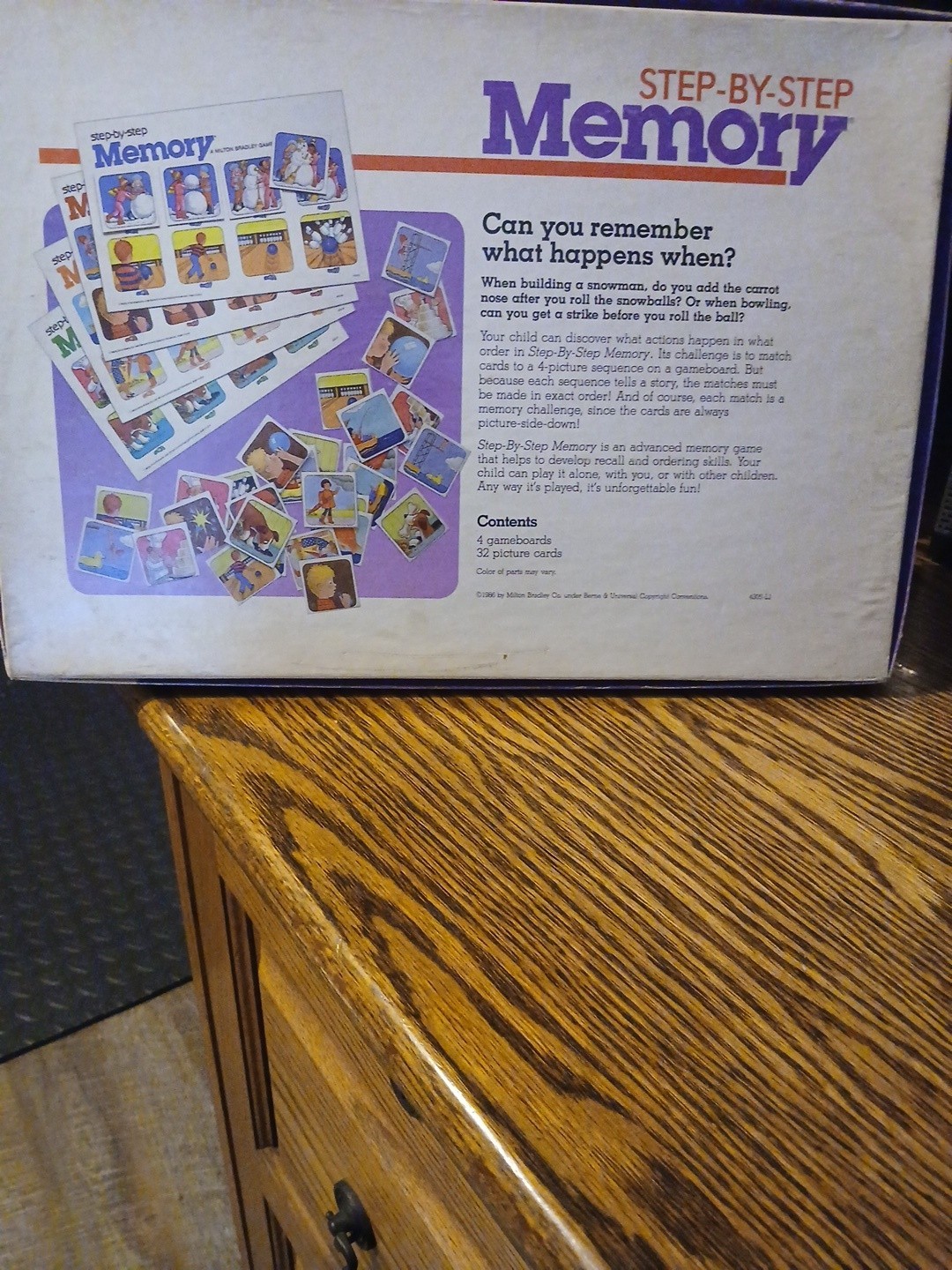 THE ORIGINAL MEMORY GAME VTG Milton Bradley 1986 All 72 Cards w/ Instructions