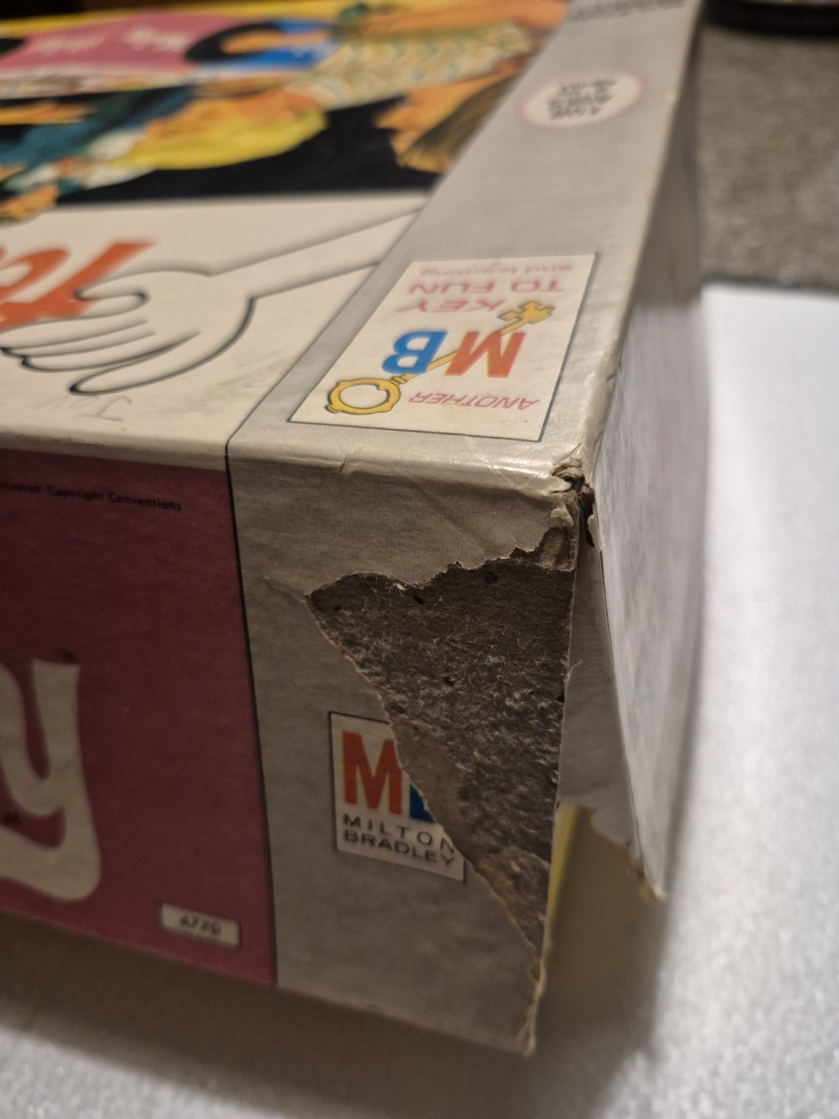 Vintage 1967 Milton Bradley Feeley Meeley Game #4770 Box Poor 23 Cards, 25 Objec