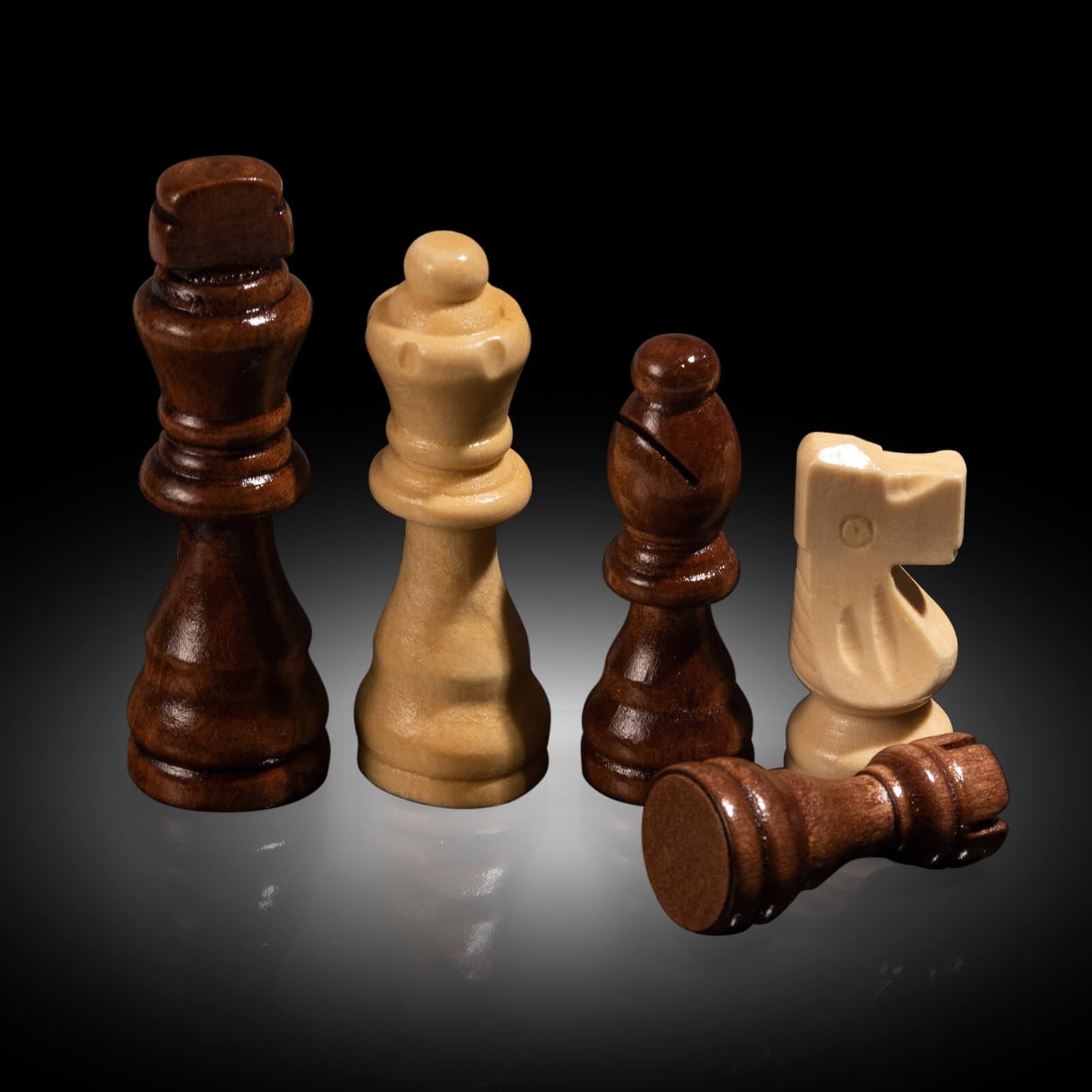 Chess Set Board Games for Adults: Handmade Walnut Wooden 15 2 Extra Queens