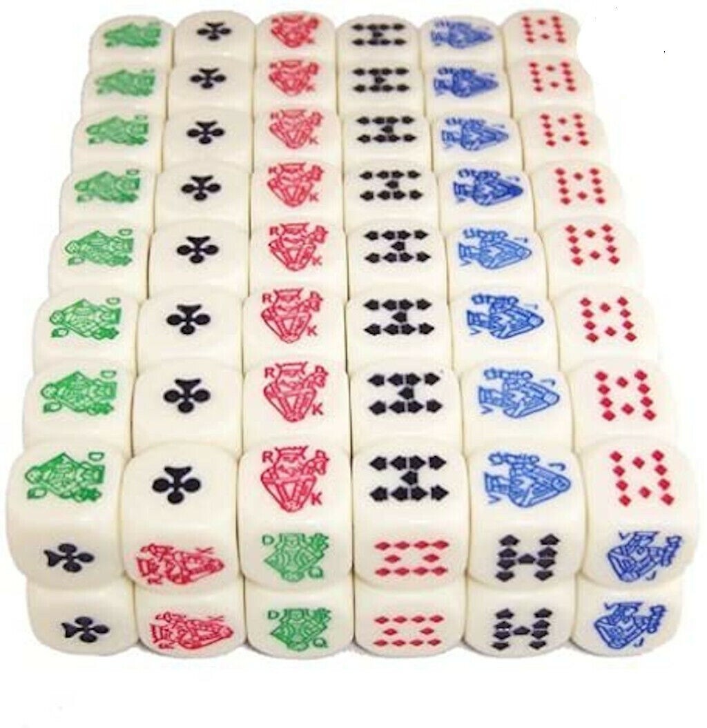 100 Pack Poker Dice No Cup Liar’s Casino Bar Drinking Tab Game SHIPS FROM USA