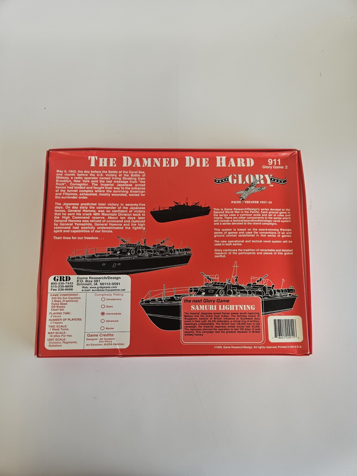 UNPUNCHED Damned Die Hard – Philippines ’41; GRD 911; 1999; Vintage Game