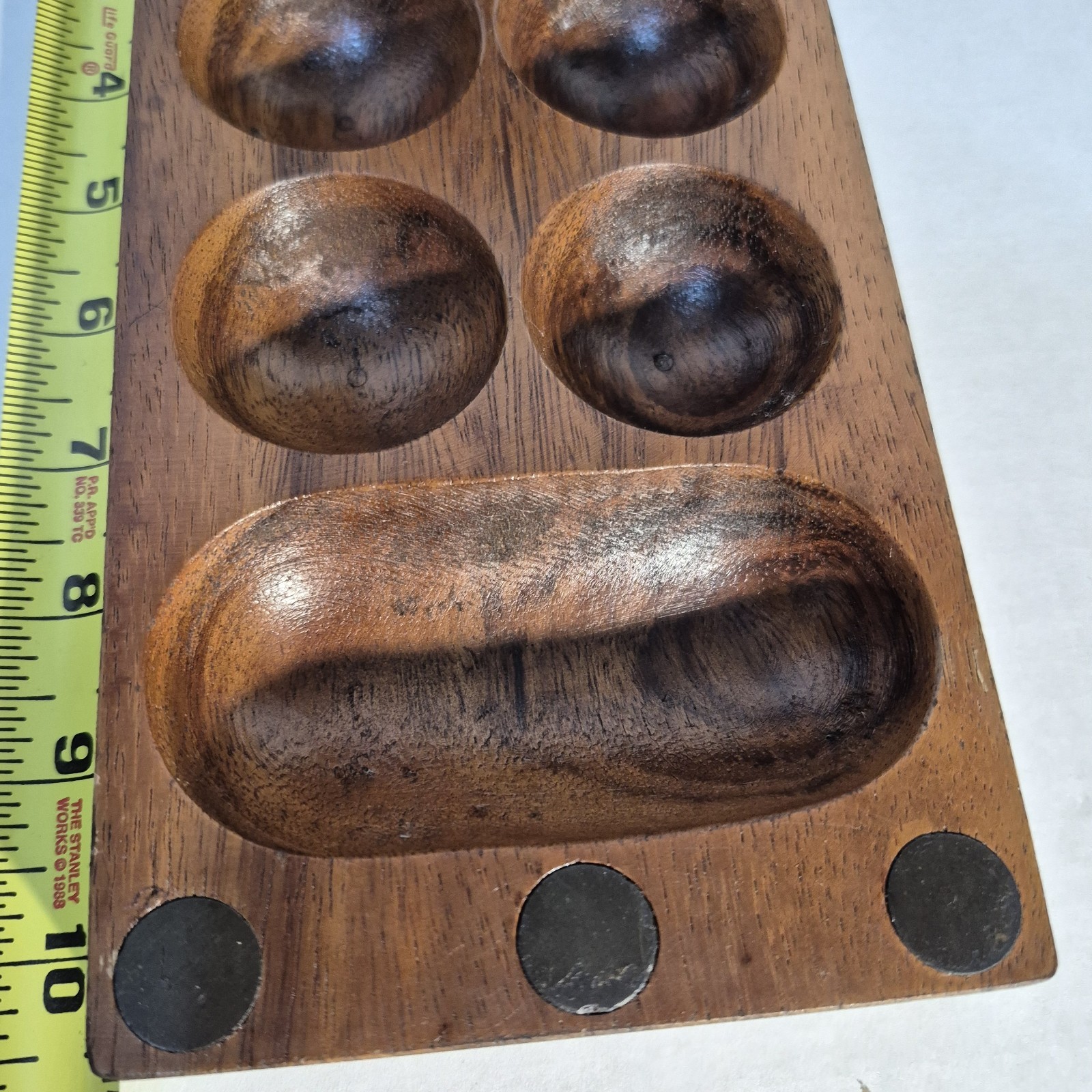 Vintage Folding Wooden Mancala Board Game Large 20″ Solid Wood Strategy Set