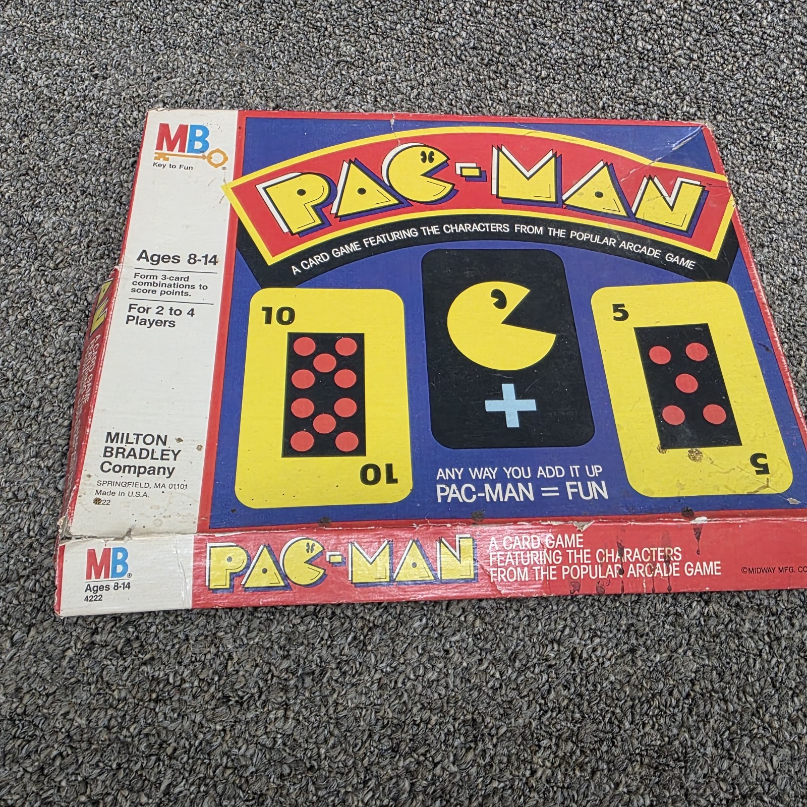 Vintage 1982 Pac-Man Card & Board Game Milton Bradley Complete Arcade Classic