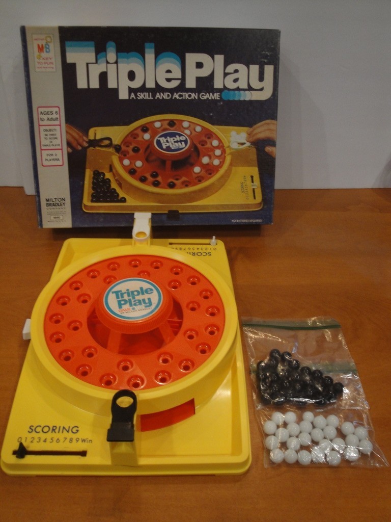 Vintage 1978 Milton Bradley 4840 Triple Play A Skill and Action Game Boardgame