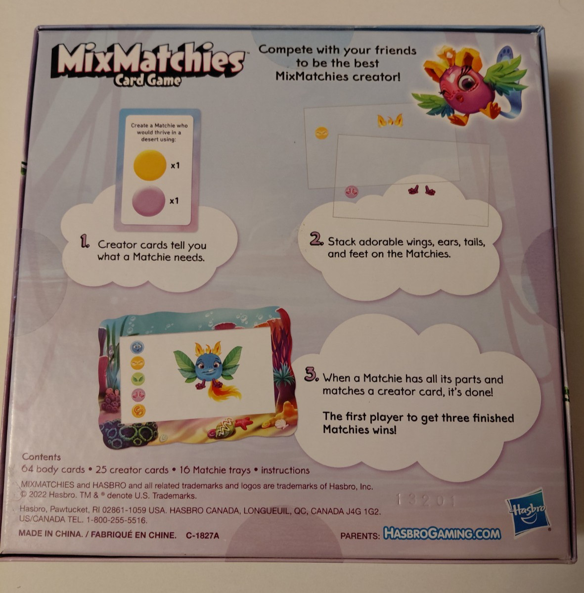 MixMatchies Card Game Kids & Family 2-6 Players by Hasbro New & Sealed Age 8+