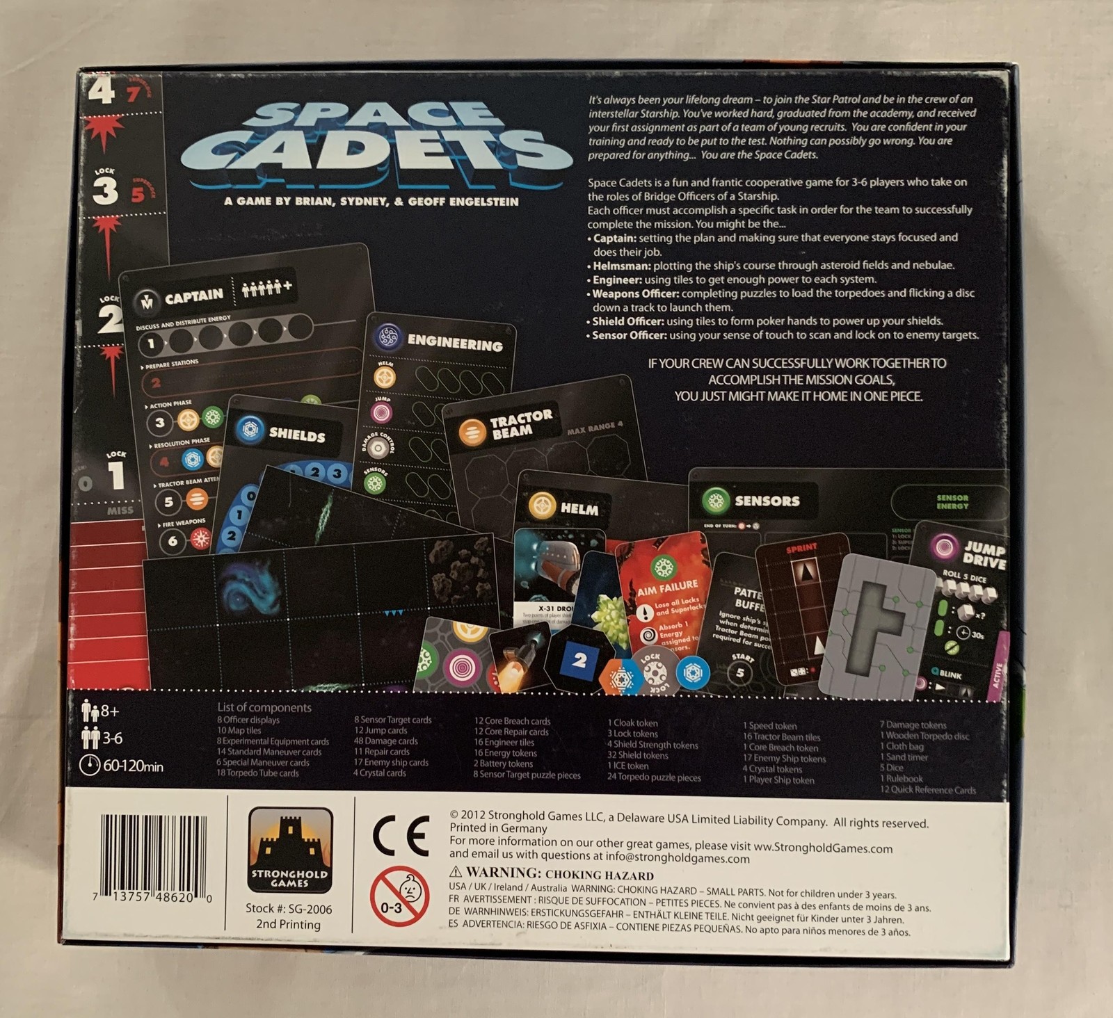 Space Cadets Stronghold Games Board Game 2012 Family Co-op 3-6 Players COMPLETE