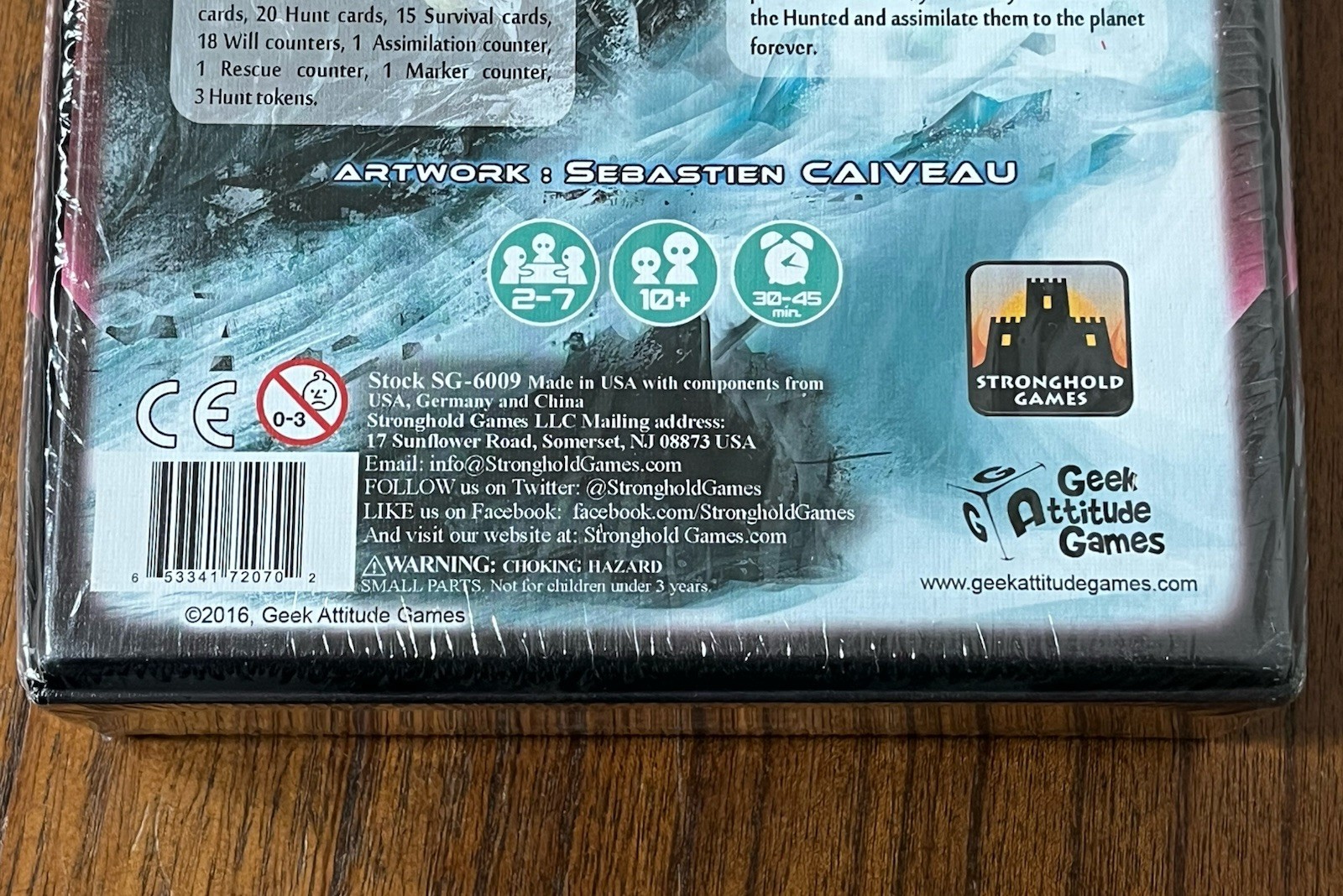 Not Alone Board Game Ghislain Masson Stronghold Games Geek Attitude 2016 NEW
