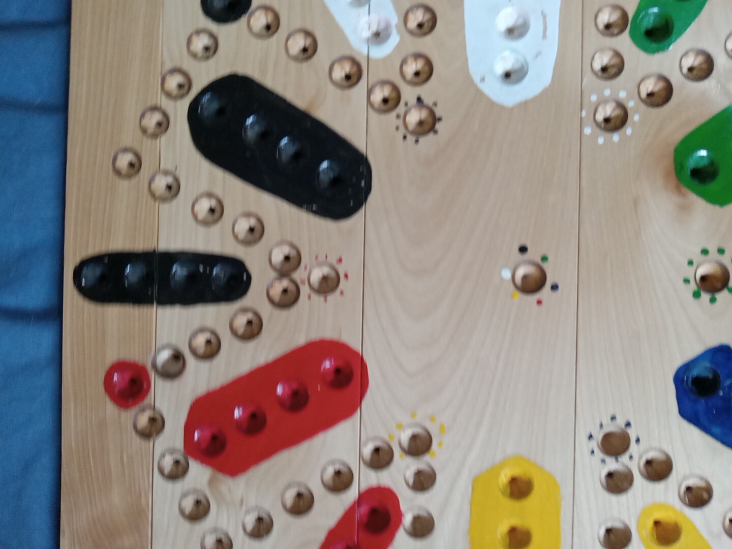 {J150}Handmade 18x18x1 Inch Jumbo Wooden Aggravation 4-6 Player Game Board