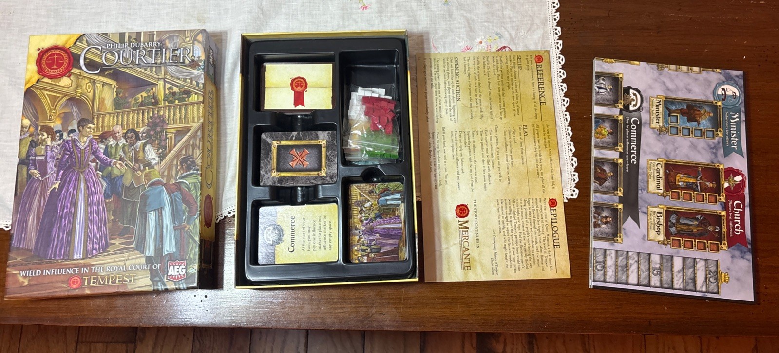 3 Board Game Lot Dominare Courtier Mercante By Alderac Entertainment Group AEG