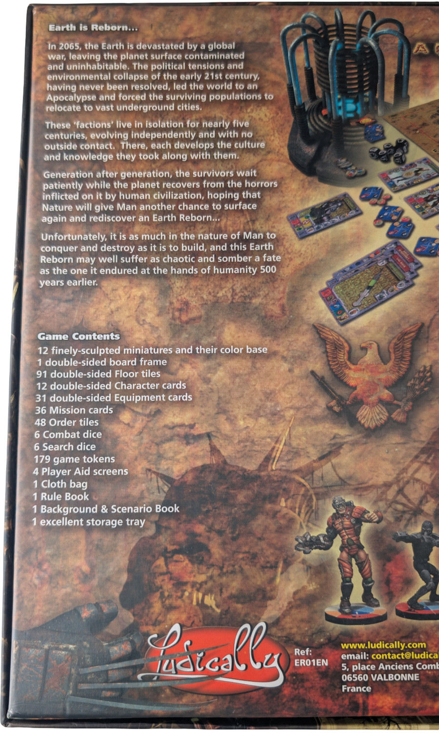 Earth Reborn Board Game Z-Man Games Ludically ER01EN 2010 Miniatures Set