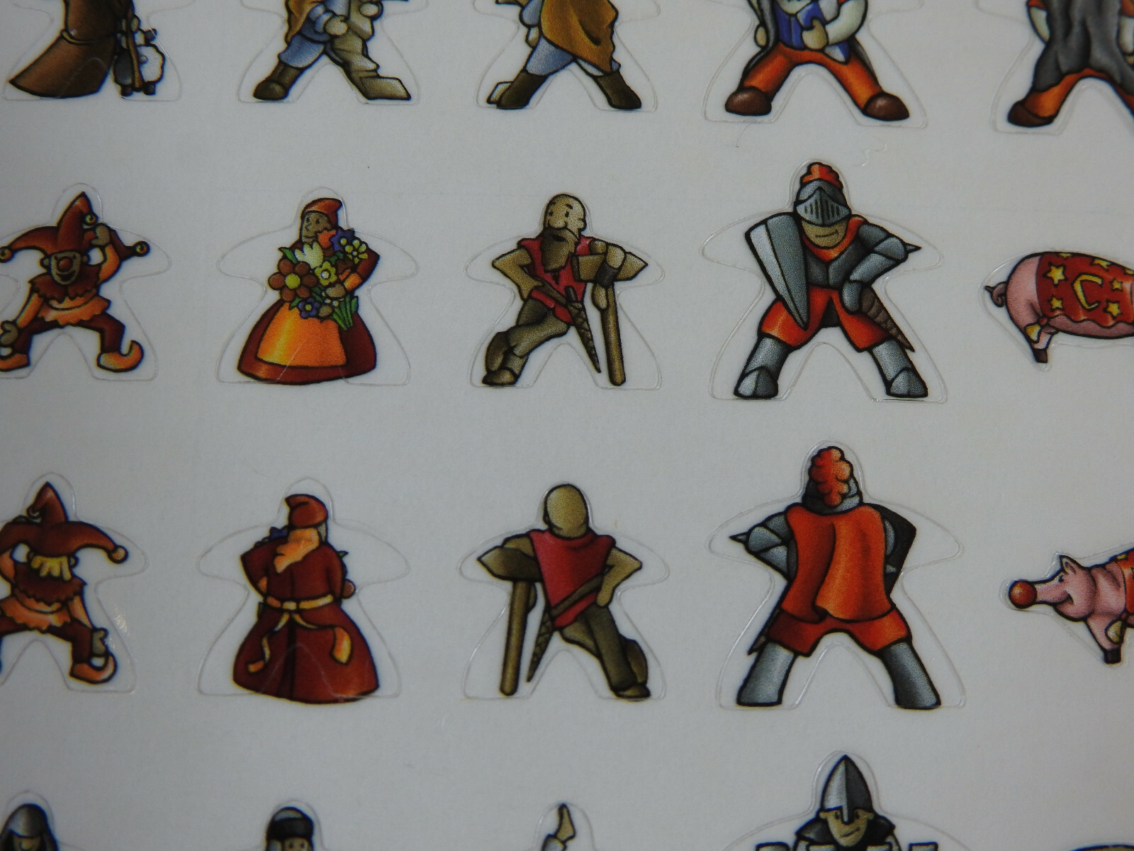 Carcassonne – 130 Meeple Stickers | Accessory | New