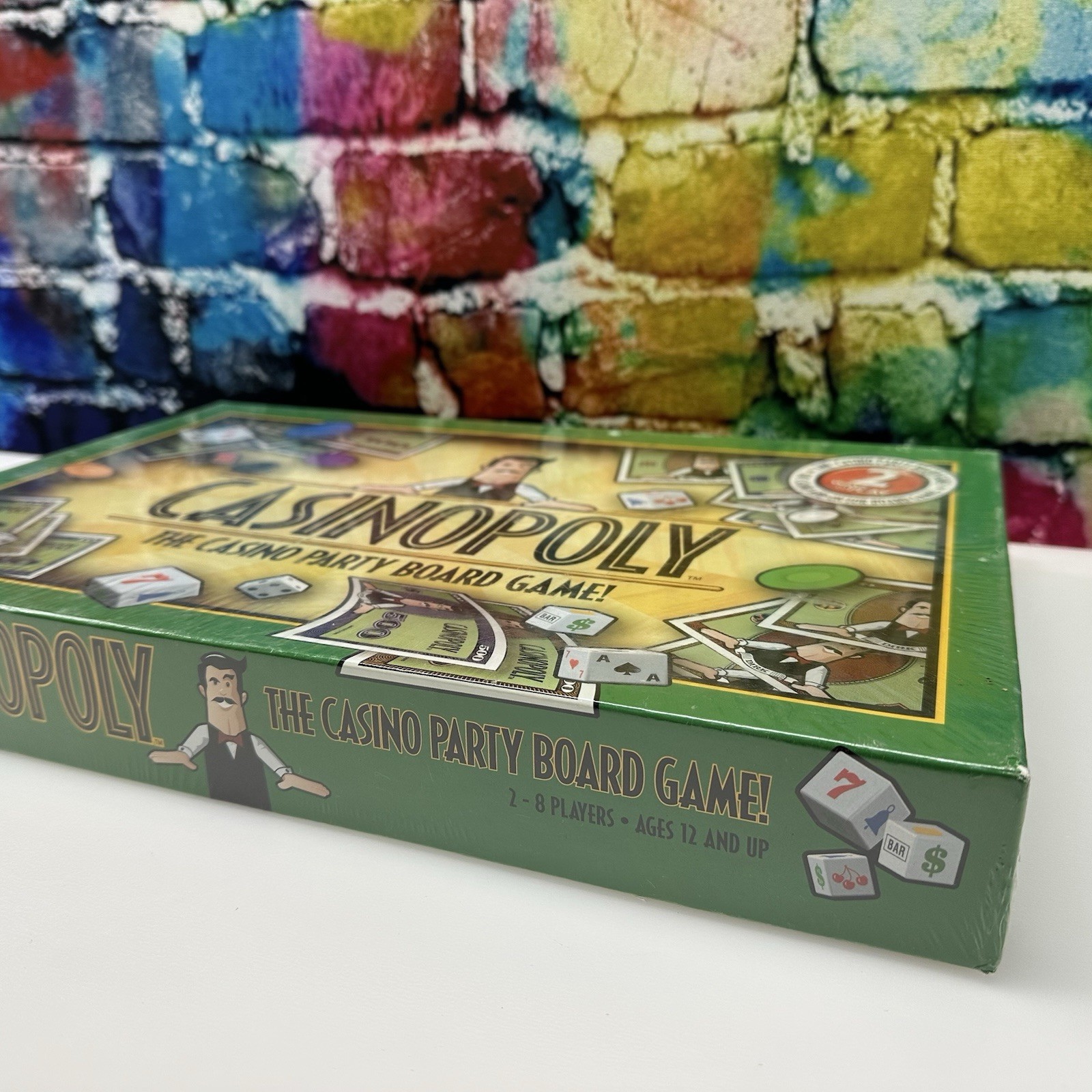 CASINOPOLY Casino Party Board Game 2001 Blackjack Craps Slots Roulette Ages 12+