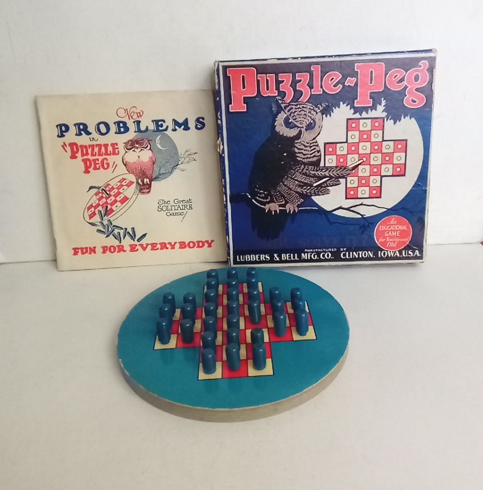Vintage 1929 Puzzle-Peg Game. Educational game for young & old. No Missing piece