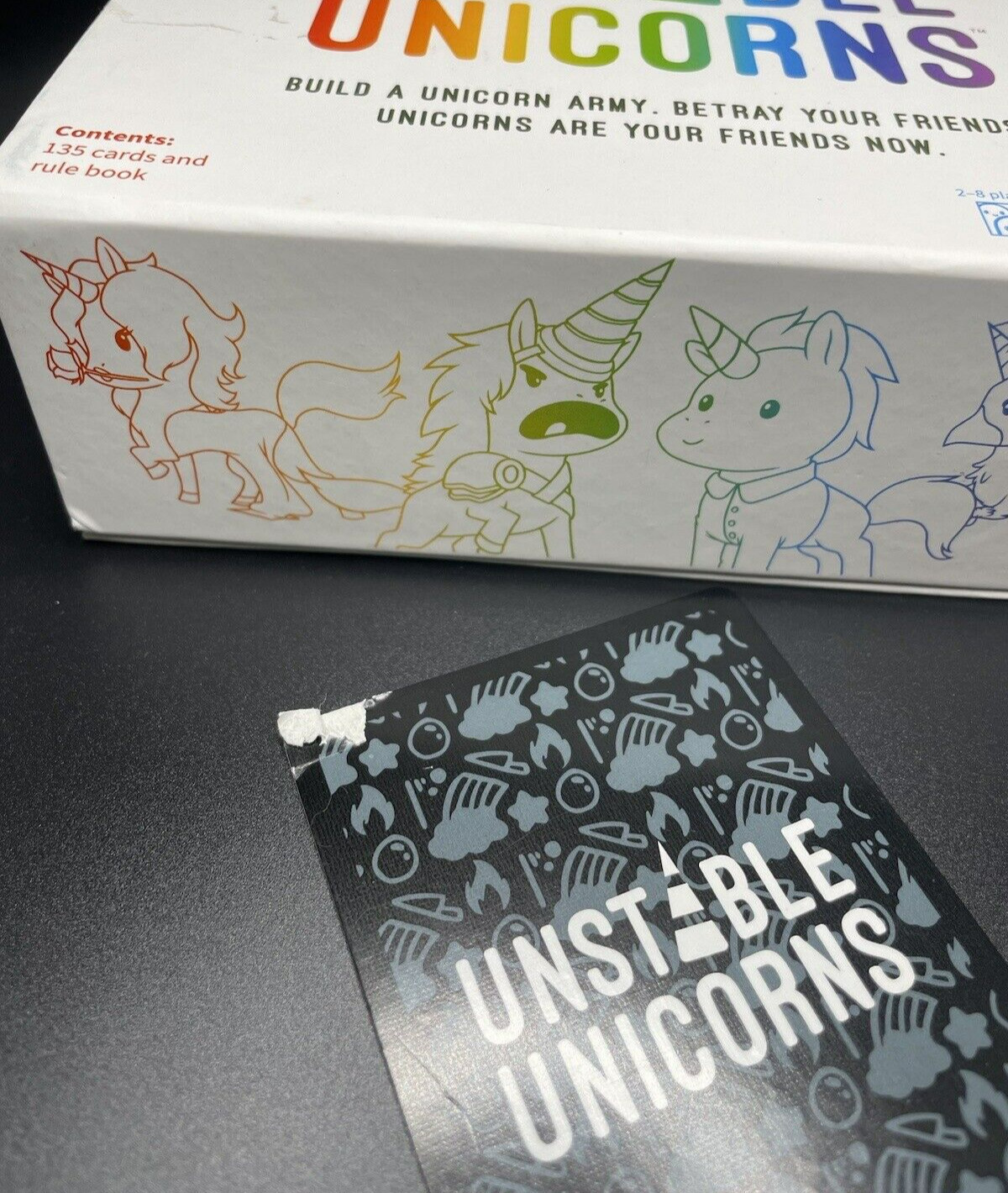 Unstable Unicorns Original Kickstarter 1st Edition Card Game 2018 14 and up.