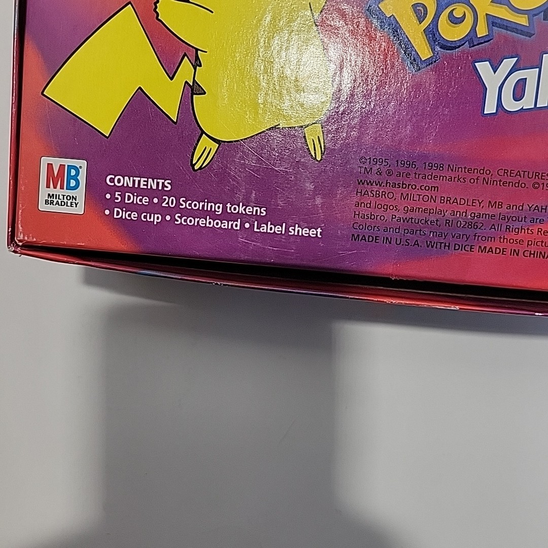 Pokemon Yahtzee Jr Vintage 1999 Milton Bradley Hasbro Nintendo Gotta Catch Em