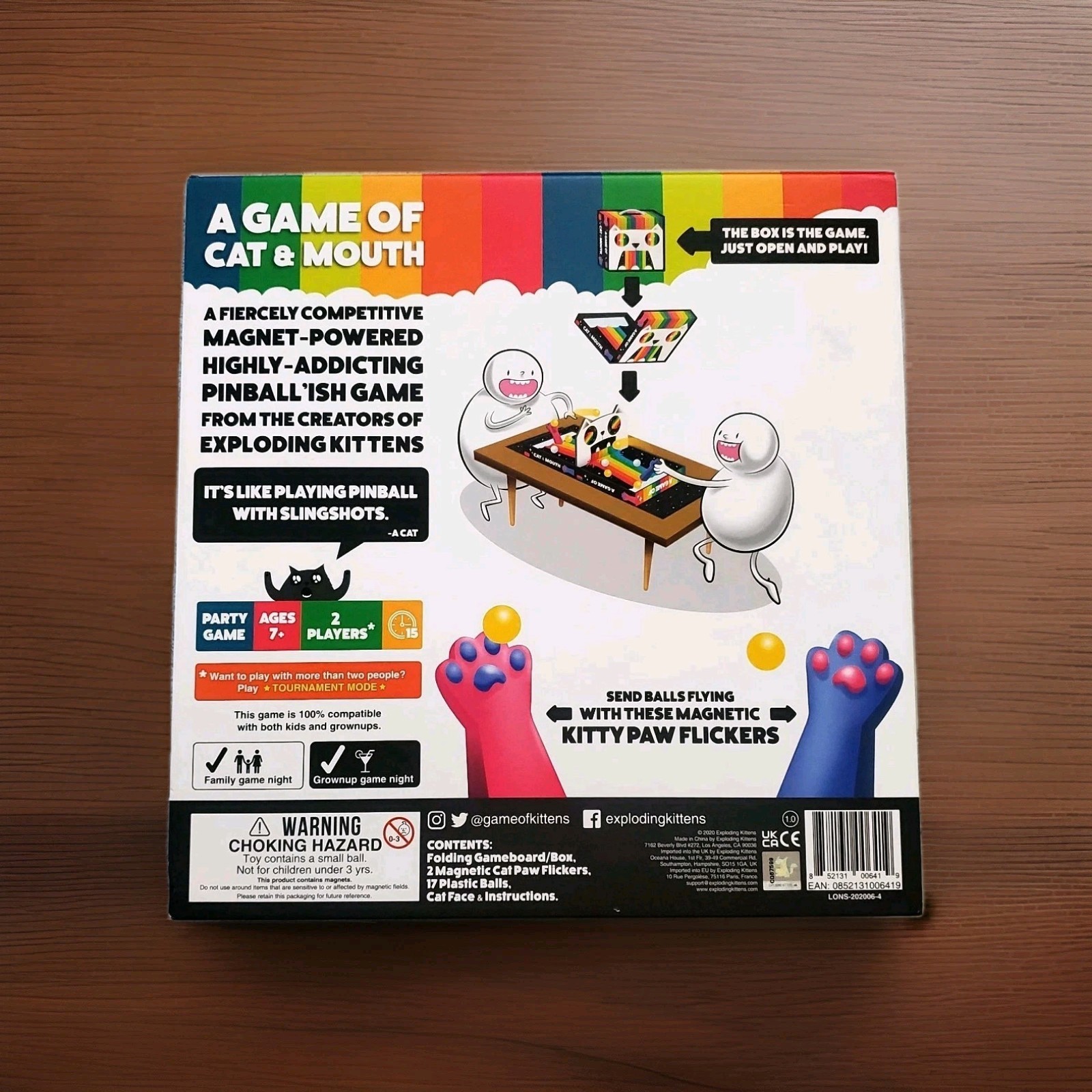 A Game of Cat & Mouth By EXPLODING KITTENS-Complete EUC Tabletop 2 Player Fun