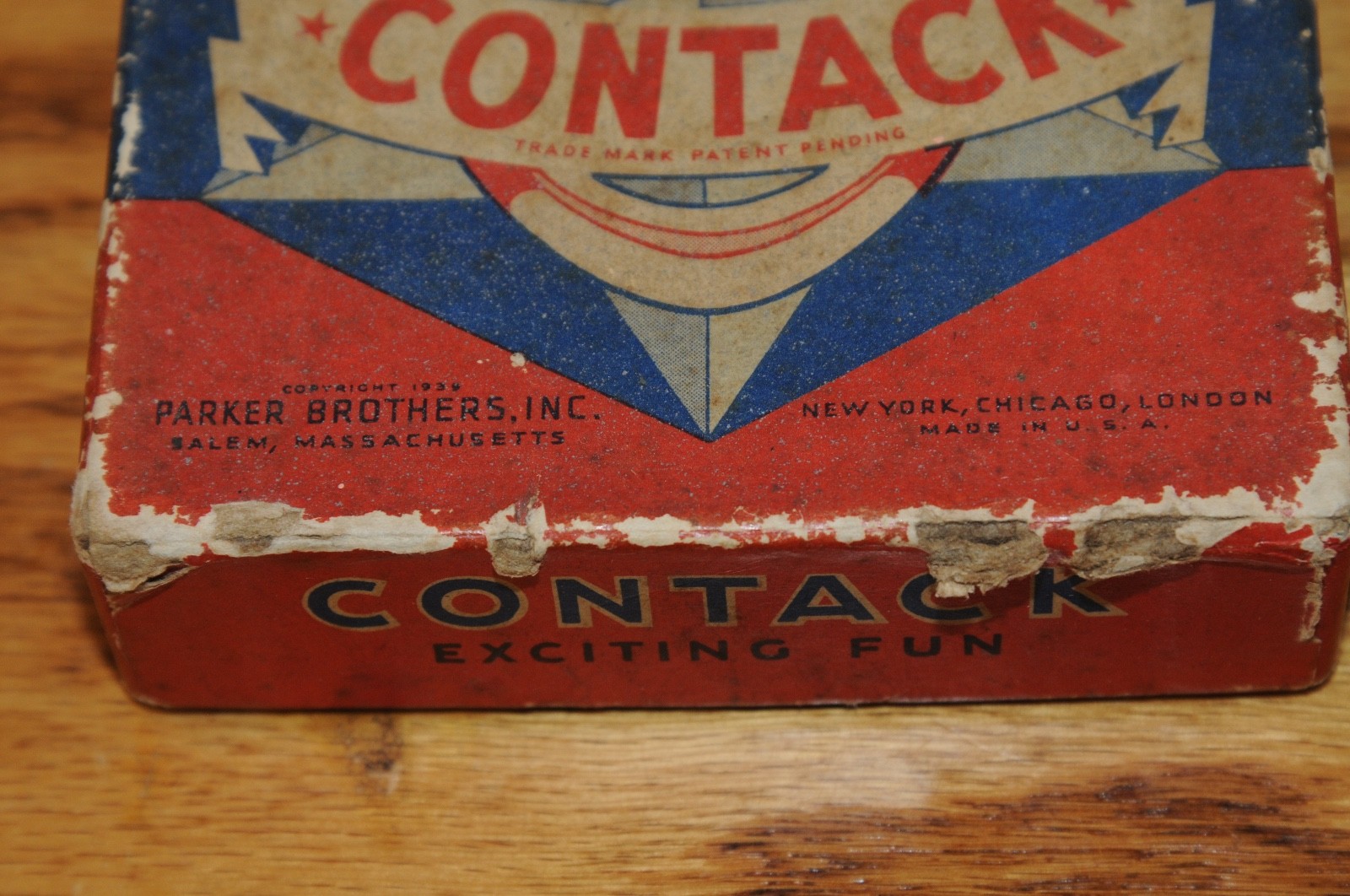 1939 Vintage Antique Parker Brothers Contack Game Exiting Fun Traditional Game*