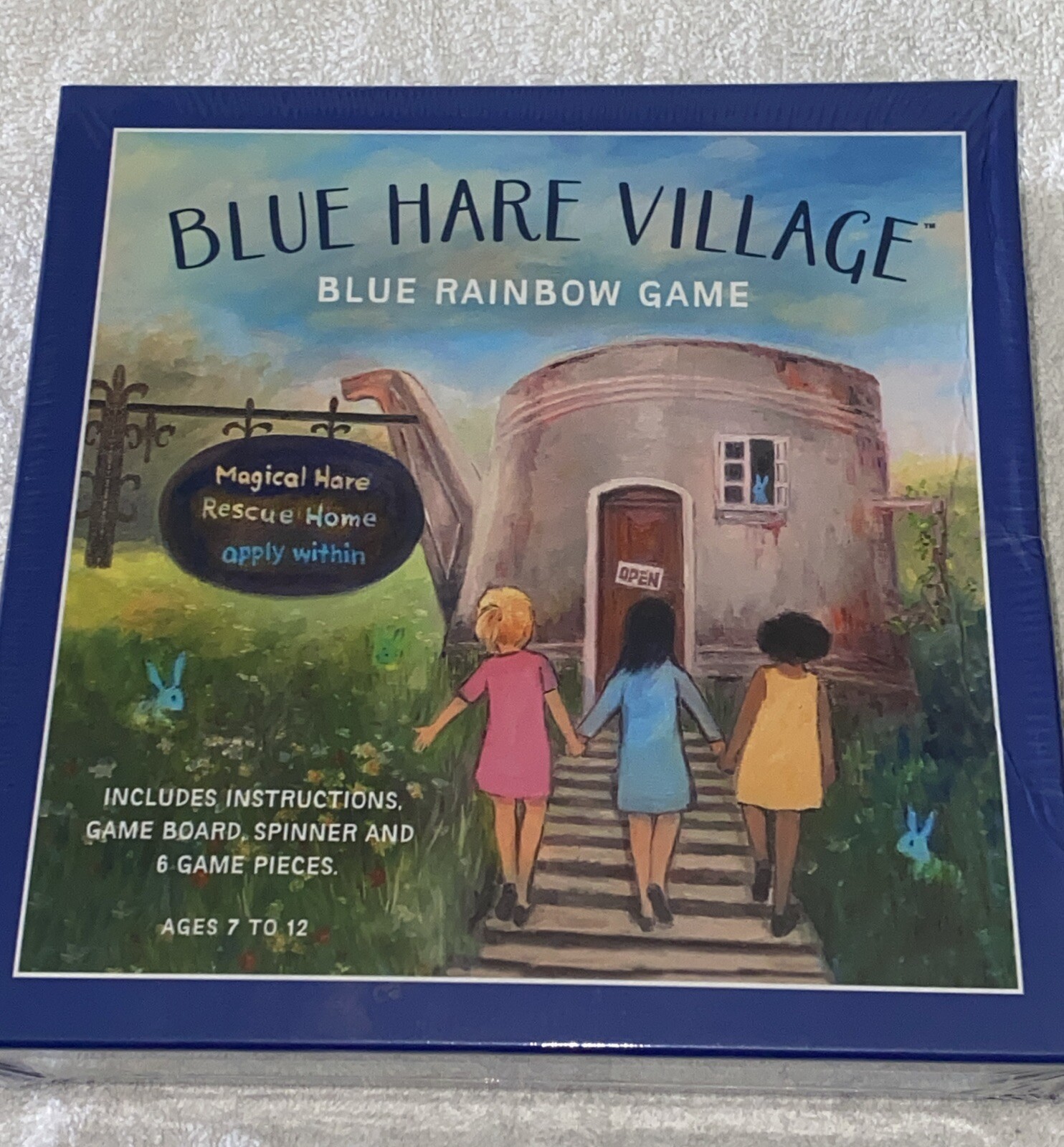 Blue Hare Village – Blue Rainbow Game Board ~ Ages 7-12 ~ 2 to 6 Players