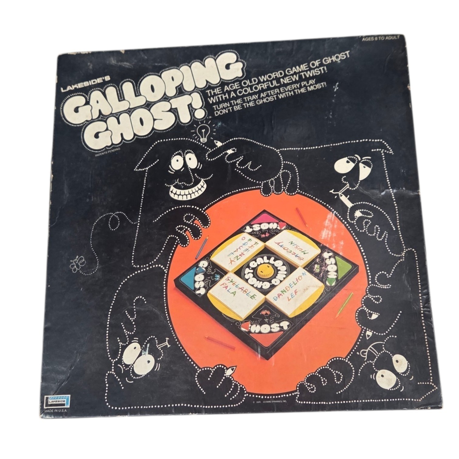 Vtg GALLOPING GHOST LAKESIDE 1974 Game – Rare – Halloween Game