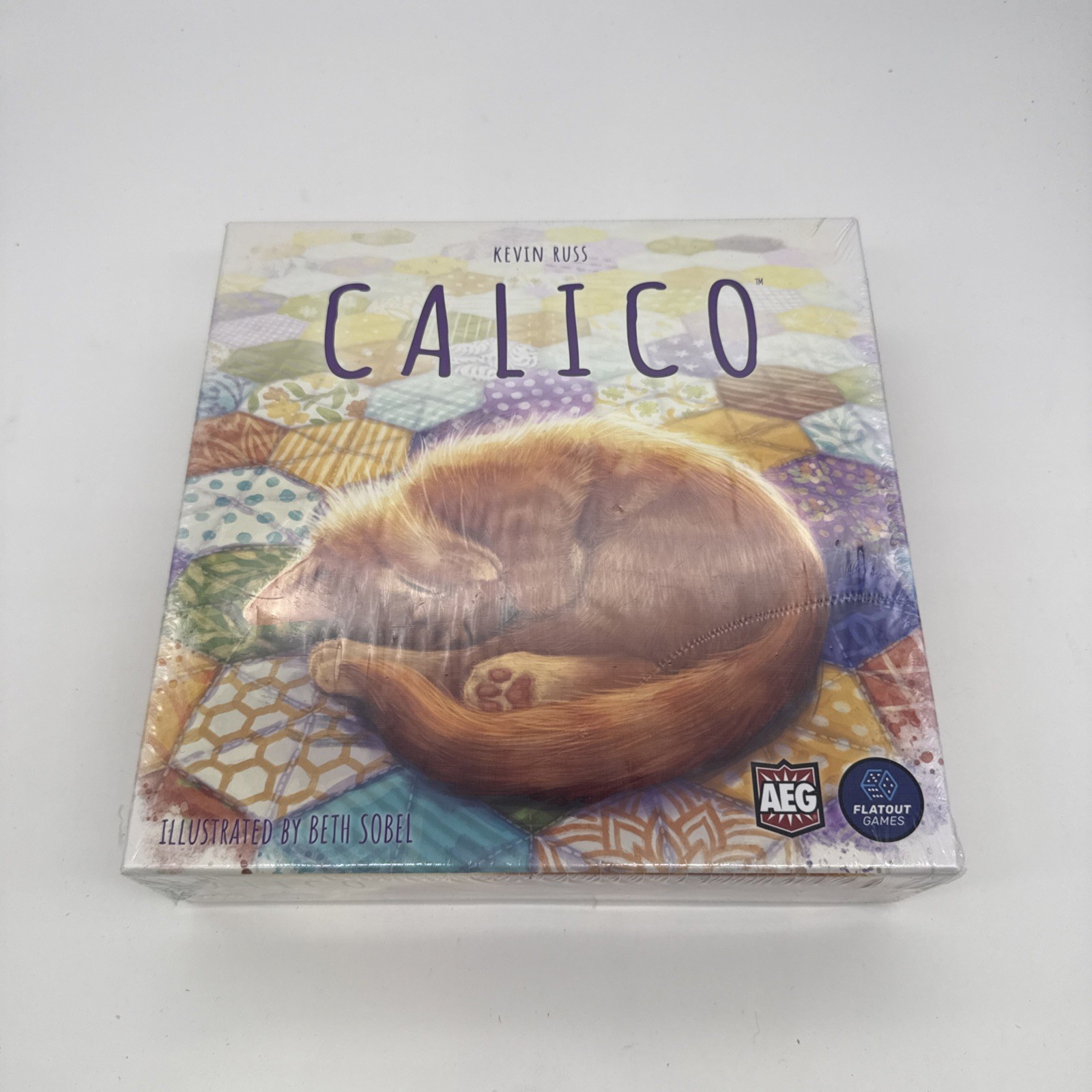 Calico Board Game Tile Puzzle Kevin Russ Cats Quilting Theme AEG Flatout NEW
