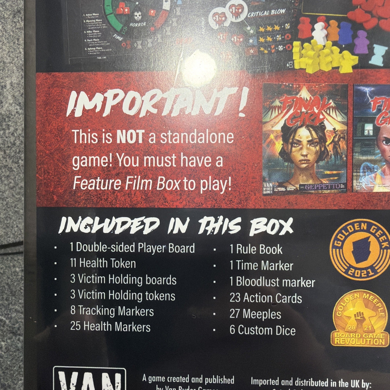 Final Girl Core Box Van Ryder Games NEW Horror Solo Game