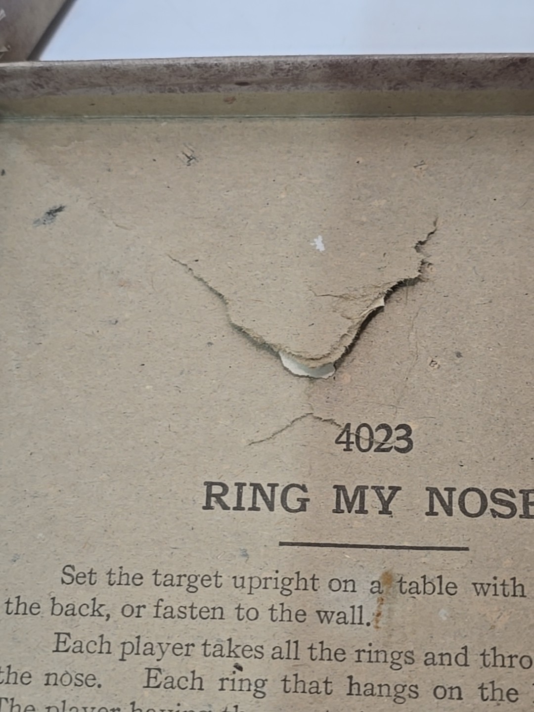 Antique Milton Bradley Ring My Nose Clown Ring Toss Game Complete with Rings