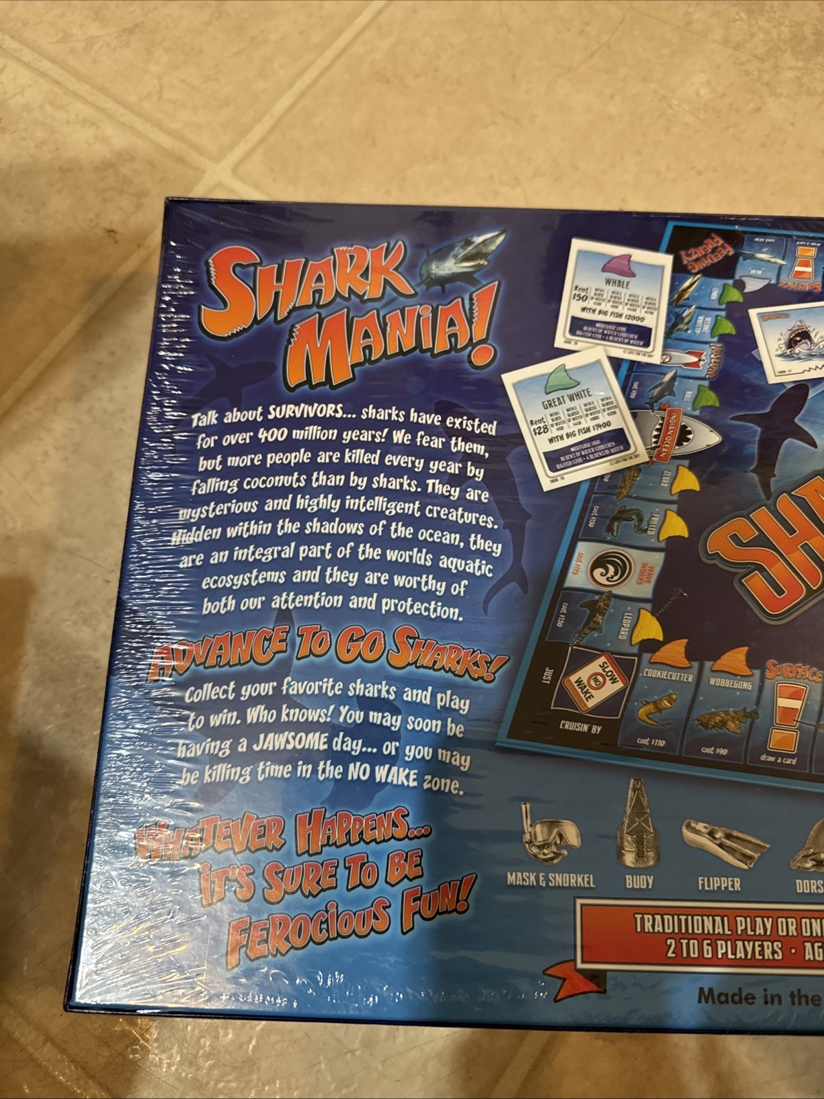 Sharkopoly Board Game Like Monopoly Sealed NEW