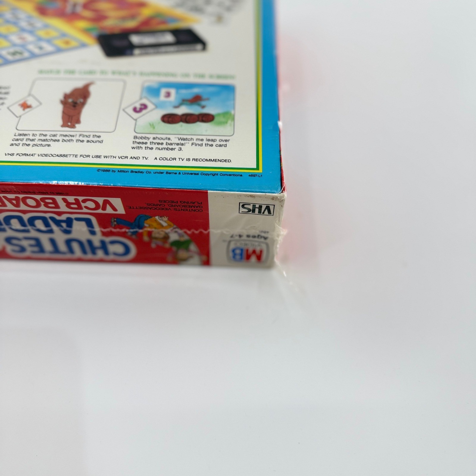 1986 Milton Bradley Chutes and Ladders VCR Board Game Multicolor Vintage NIB