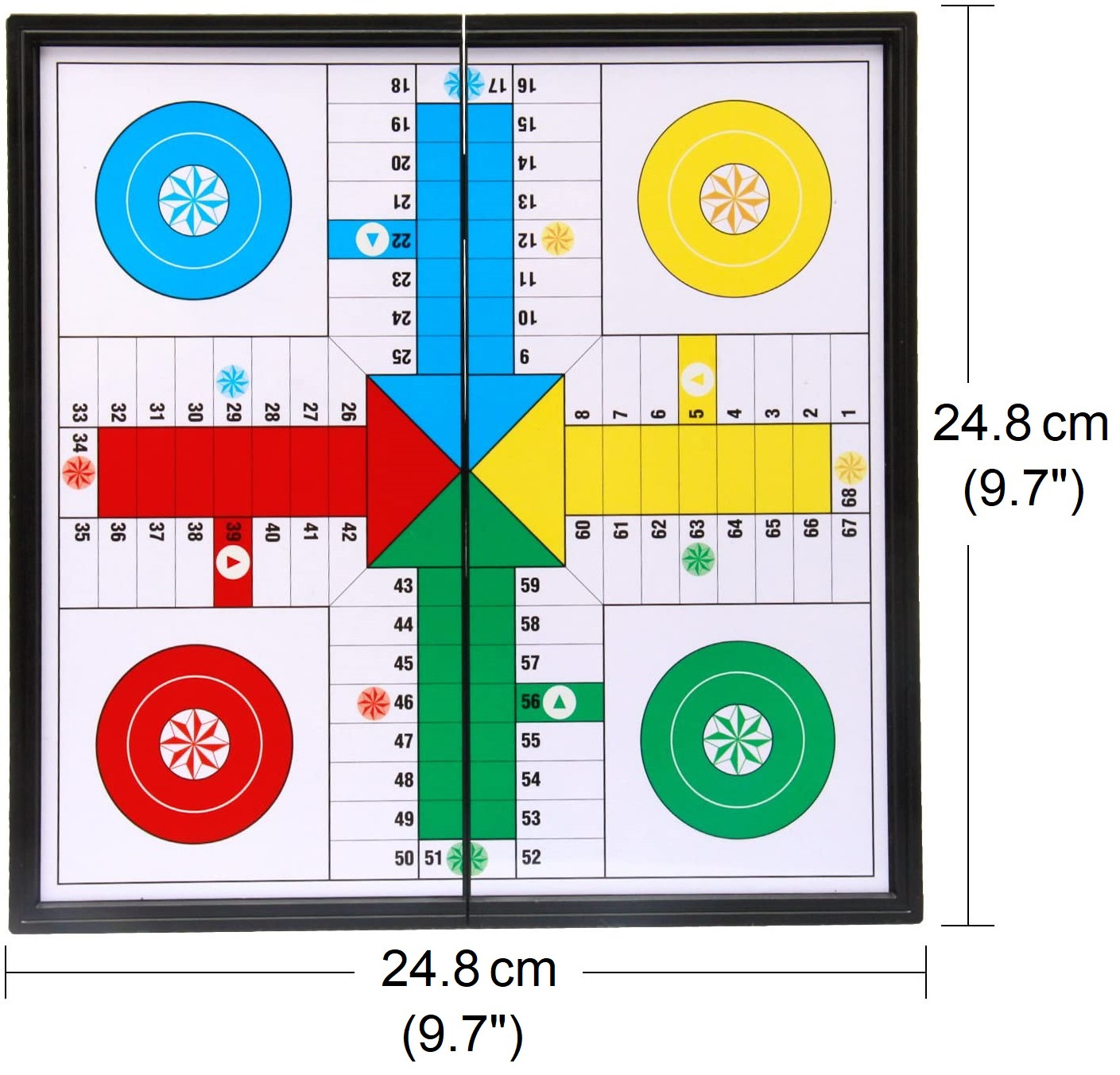 👇❤️💪🧠Magnetic Ludo Traditional Travel Board Brain Game 25 X 25 cm Parchis New