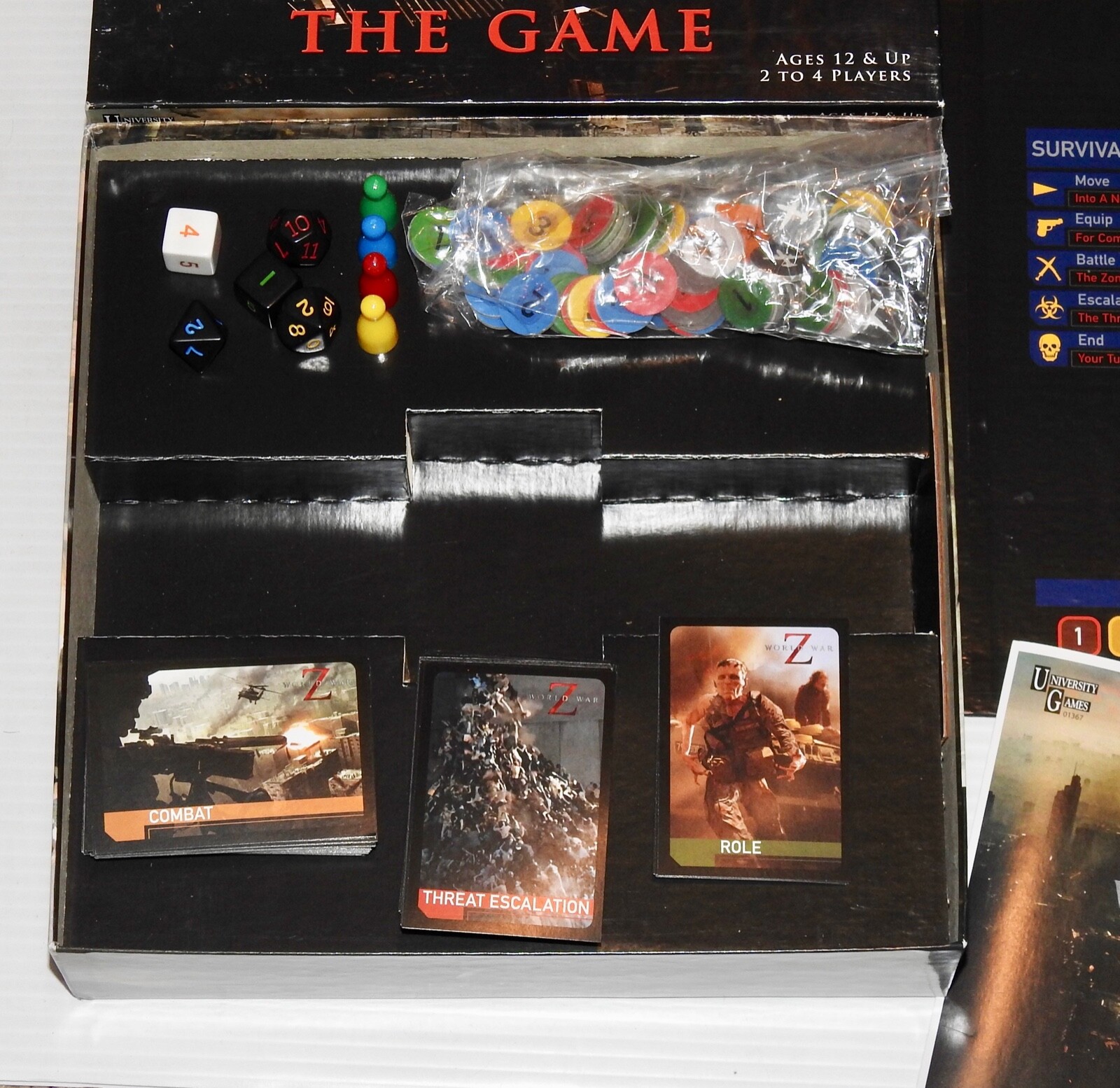 WORLD WAR Z: THE GAME Zombie Apocalypse Movie Board Game 100% Complete