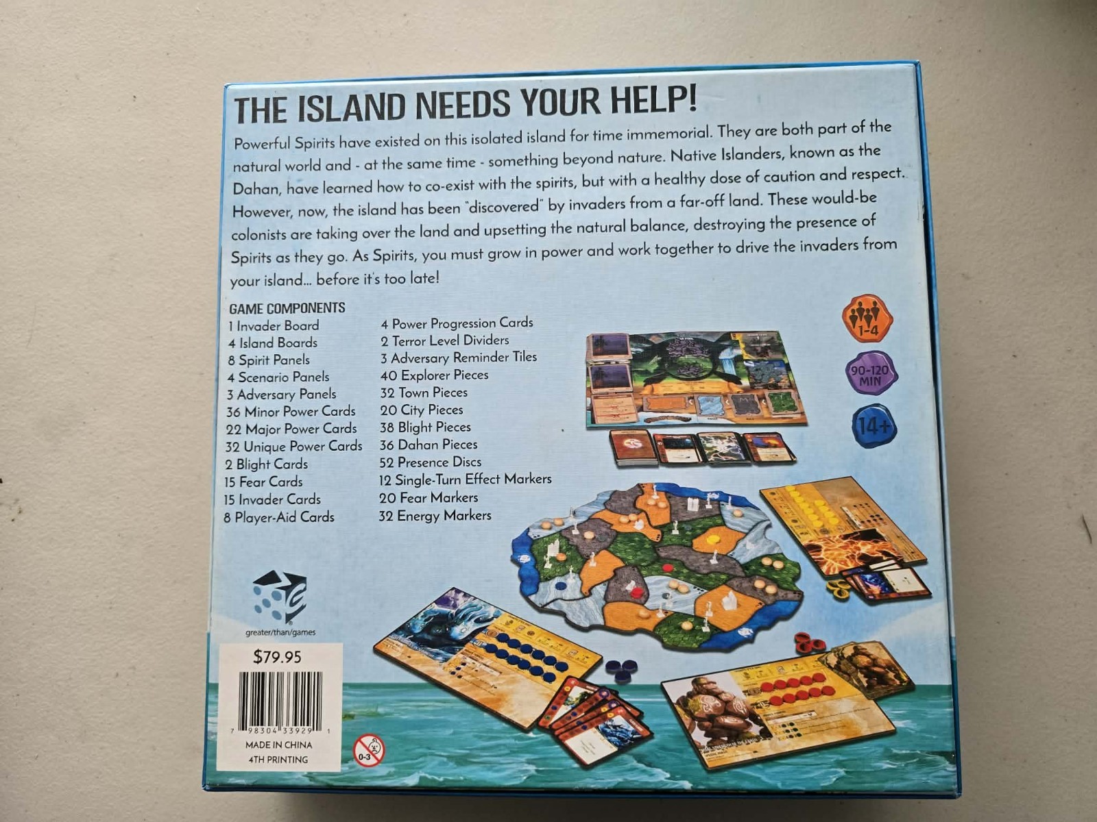 Greater Than Games Spirit Island Cooperative Strategy Game, 1+ Players