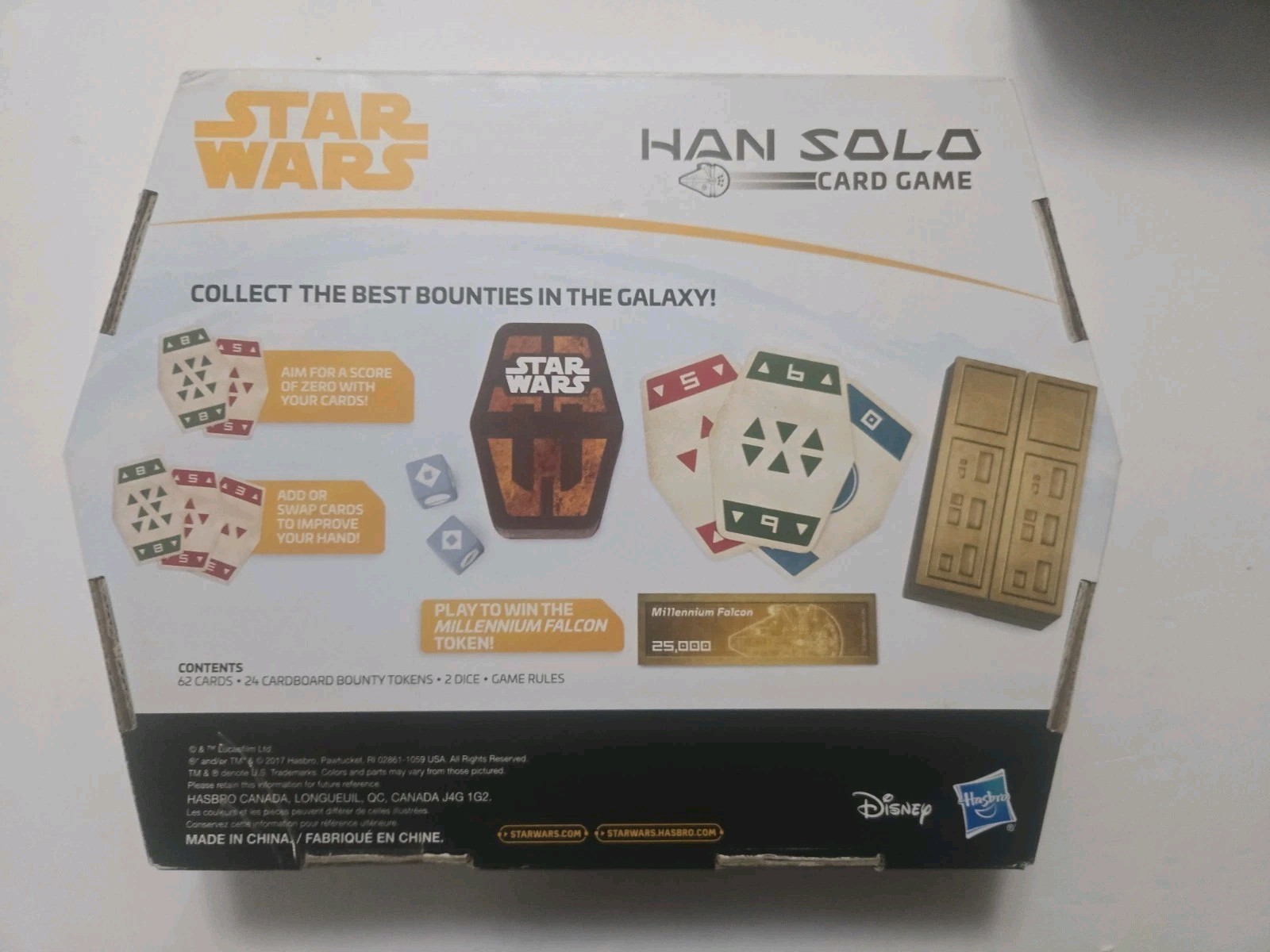Star Wars Han Solo Card Game Hasbro Disney Ages 10+ 2-4 Players