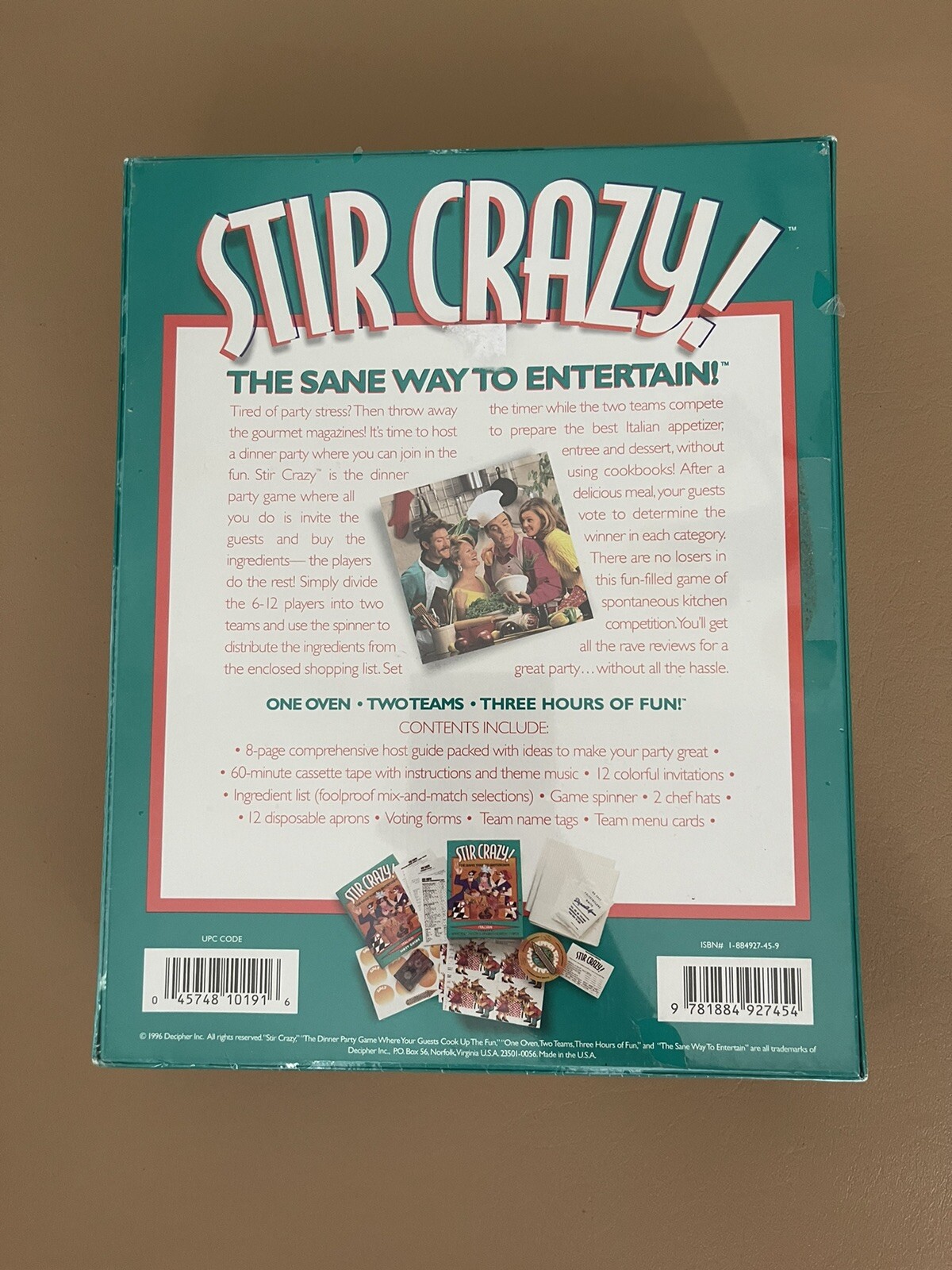 Decipher Inc – Stir Crazy! “Italian” The Sane Way to Entertain Dinner Party Game