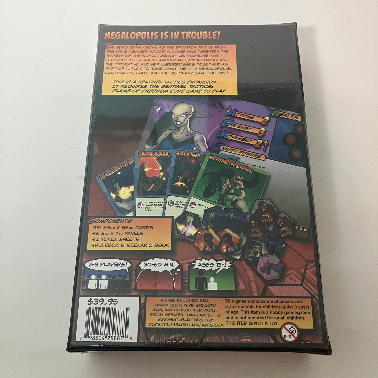 Sentinel Tactics Flame of Freedom Board Game + Uprising Expansion NIS