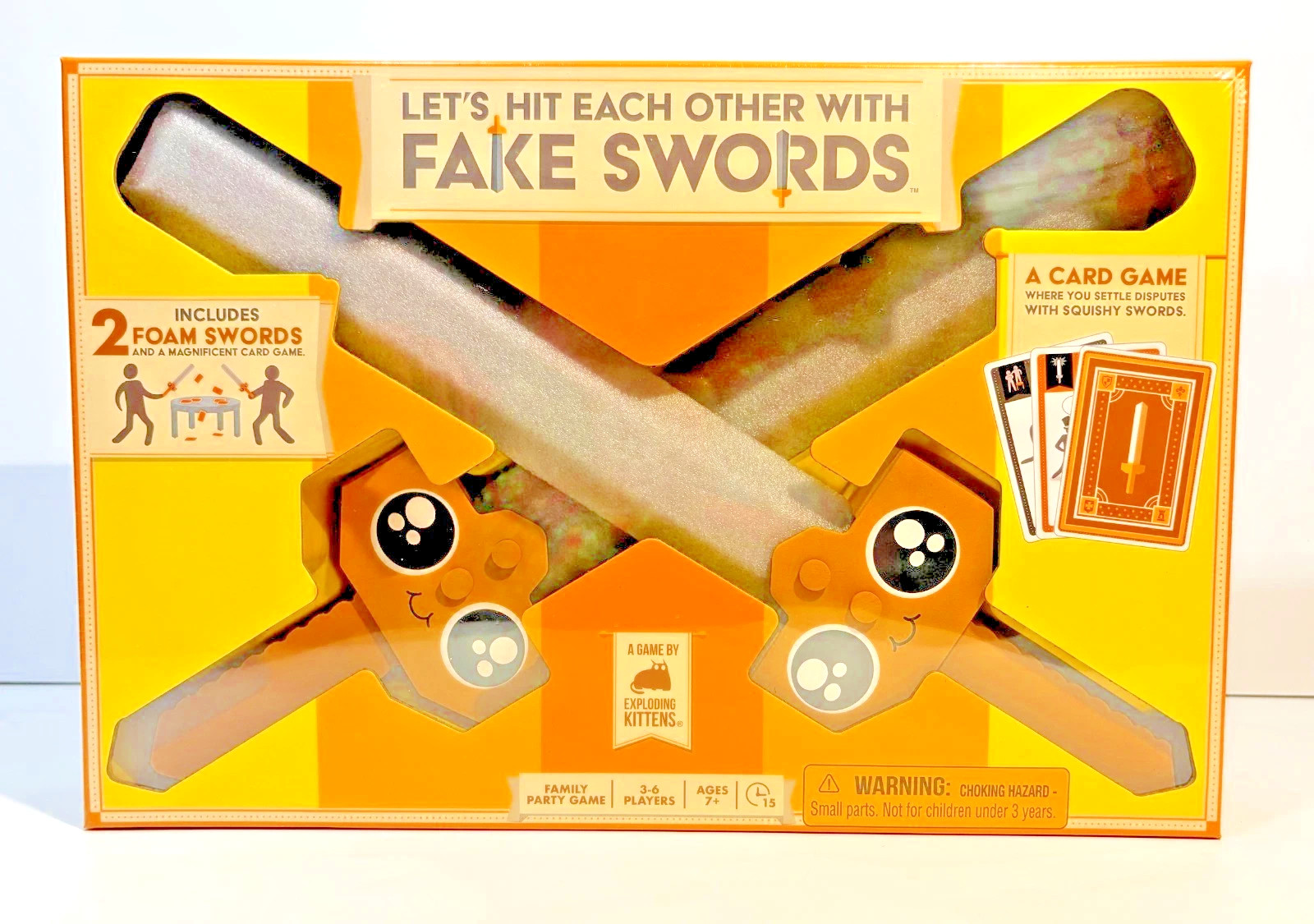 Exploding Kittens Let’s Hit Each Other With Fake Swords Party Game NEW