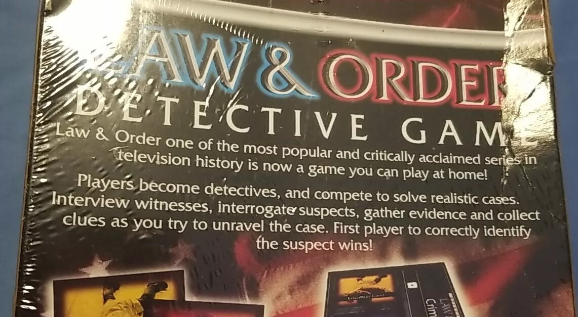 Brand New & SEALED Law & Order Detective Game Cardinal Games Crime TV Show