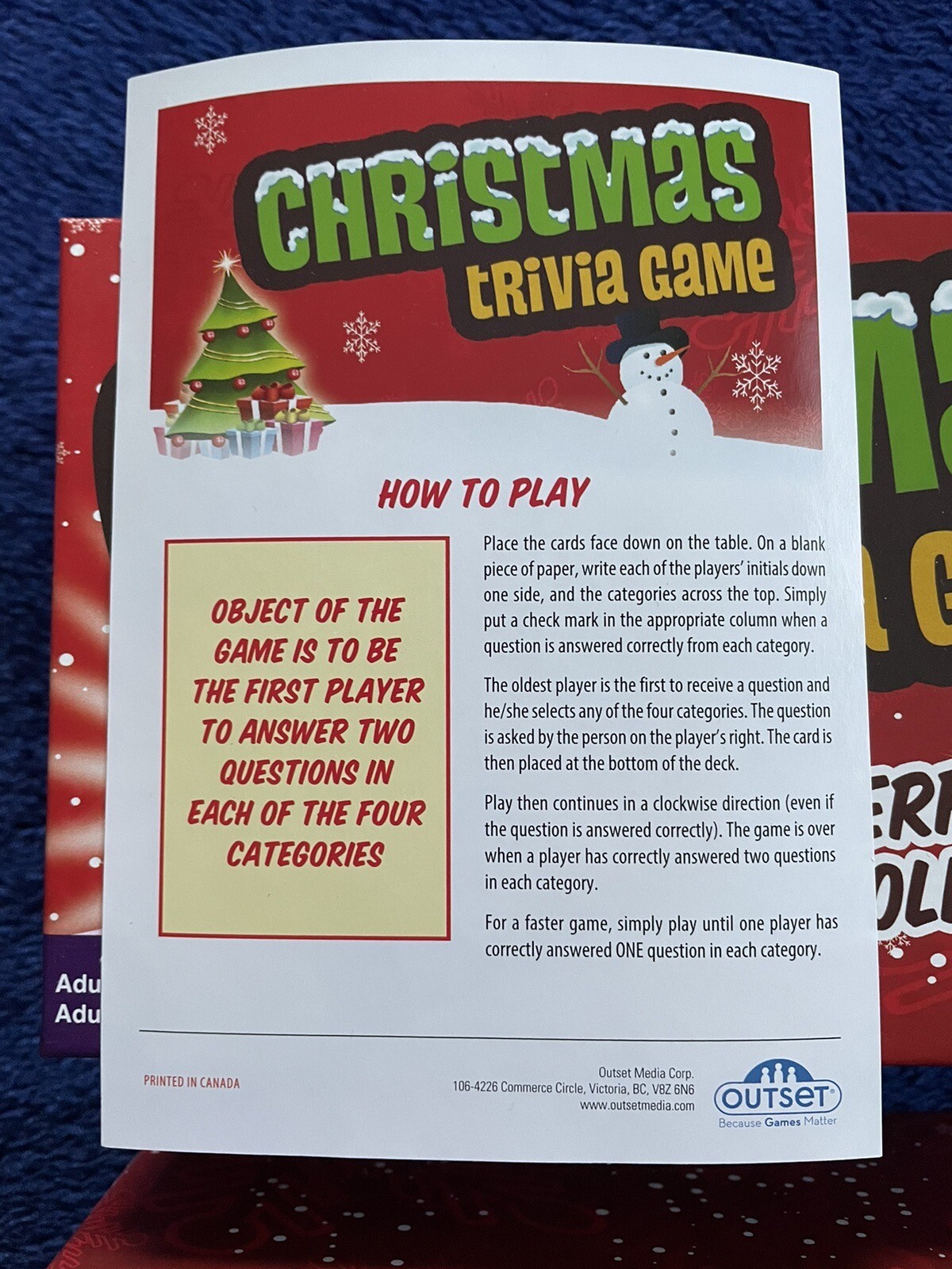 Christmas Trivia Game