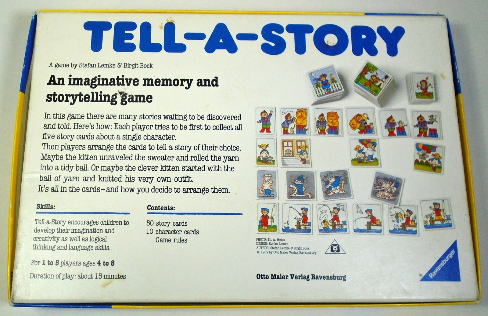 1989 Ravensburger TELL-A-STORY Imaginative Memory & Storytelling Game – Ages 4-8