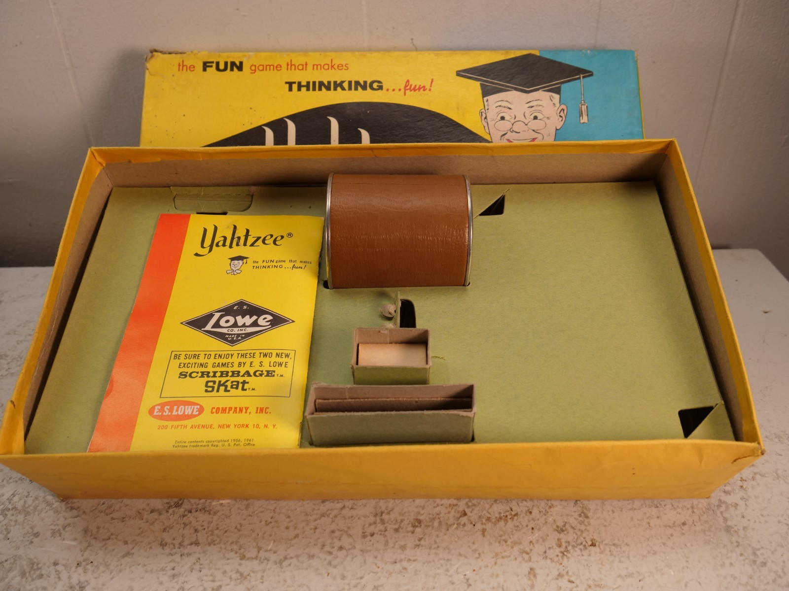 Lot of 4 Vintage Board Games Yahtzee Triple Challenge Spare Time Bowling