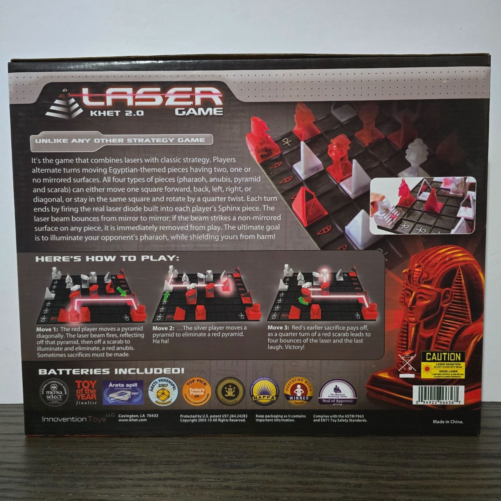 Laser Khet 2.0 Board Game Strategy Mensa Toy of the Year 100% Complete Working