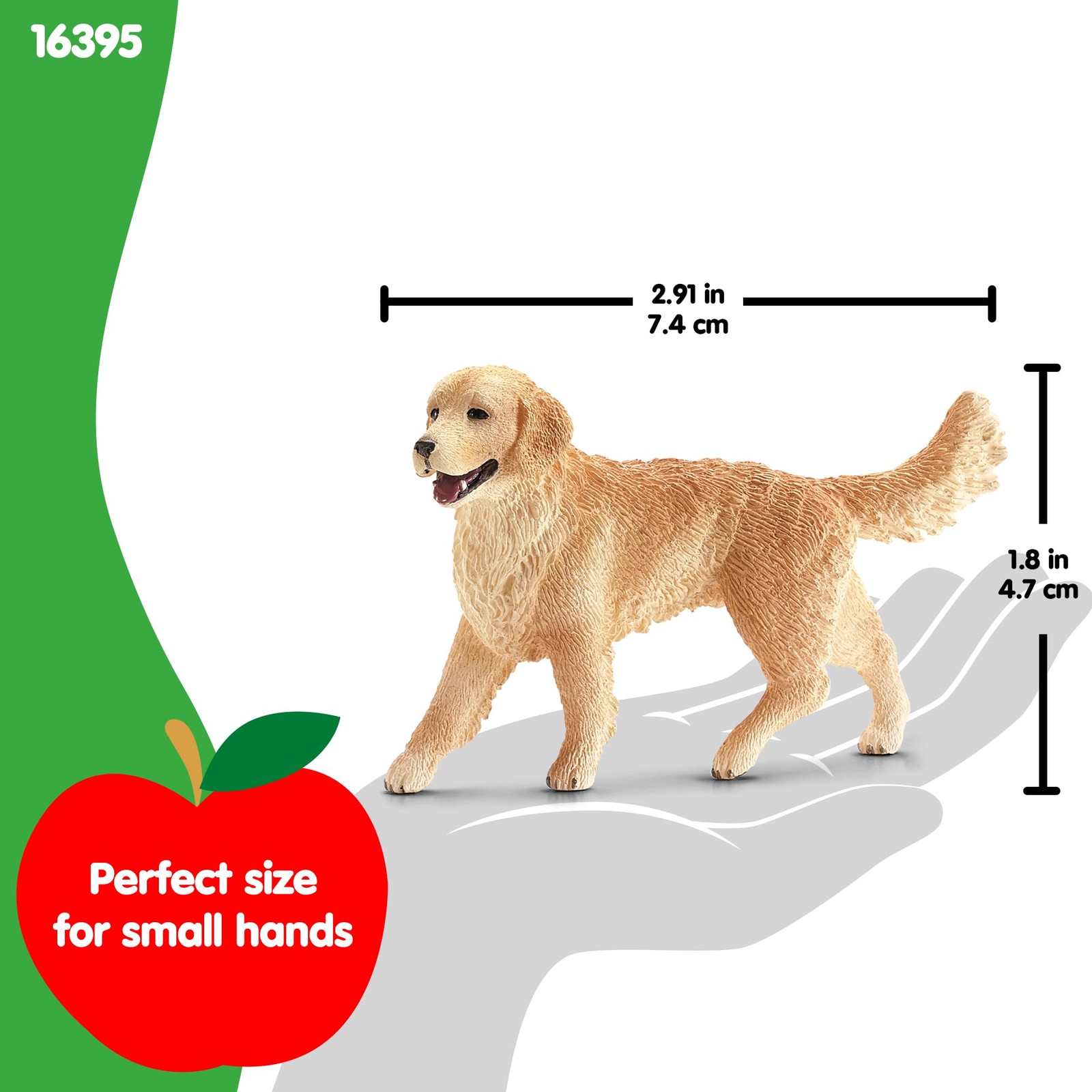 Schleich Farm World 3 Female Golden Retriever Figurine Educational Toy 16395