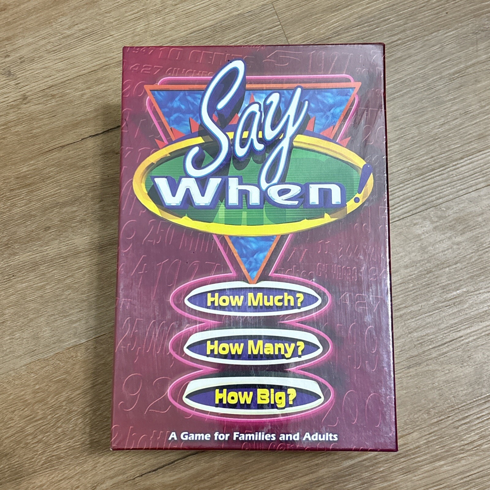 1998 “Say When! A Game for Families and Adults” – New & Sealed!